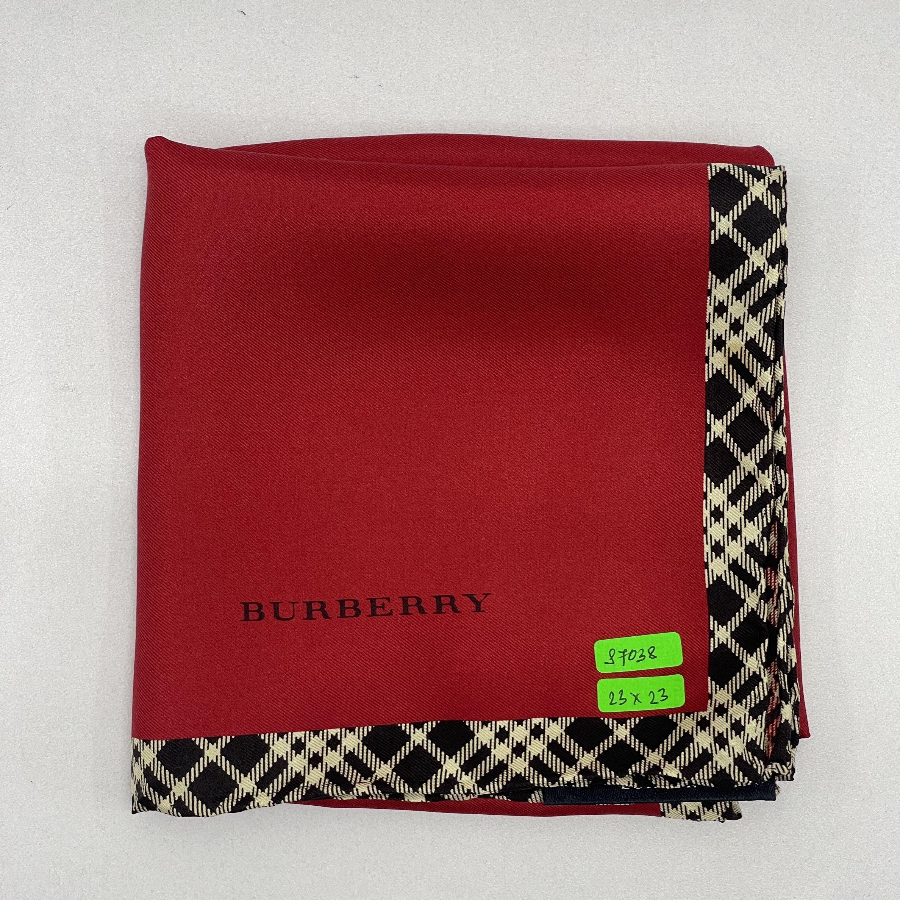 Burberry Vintage Burberry Silk Handkerchief - S7038 Size ONE SIZE - 9 Thumbnail