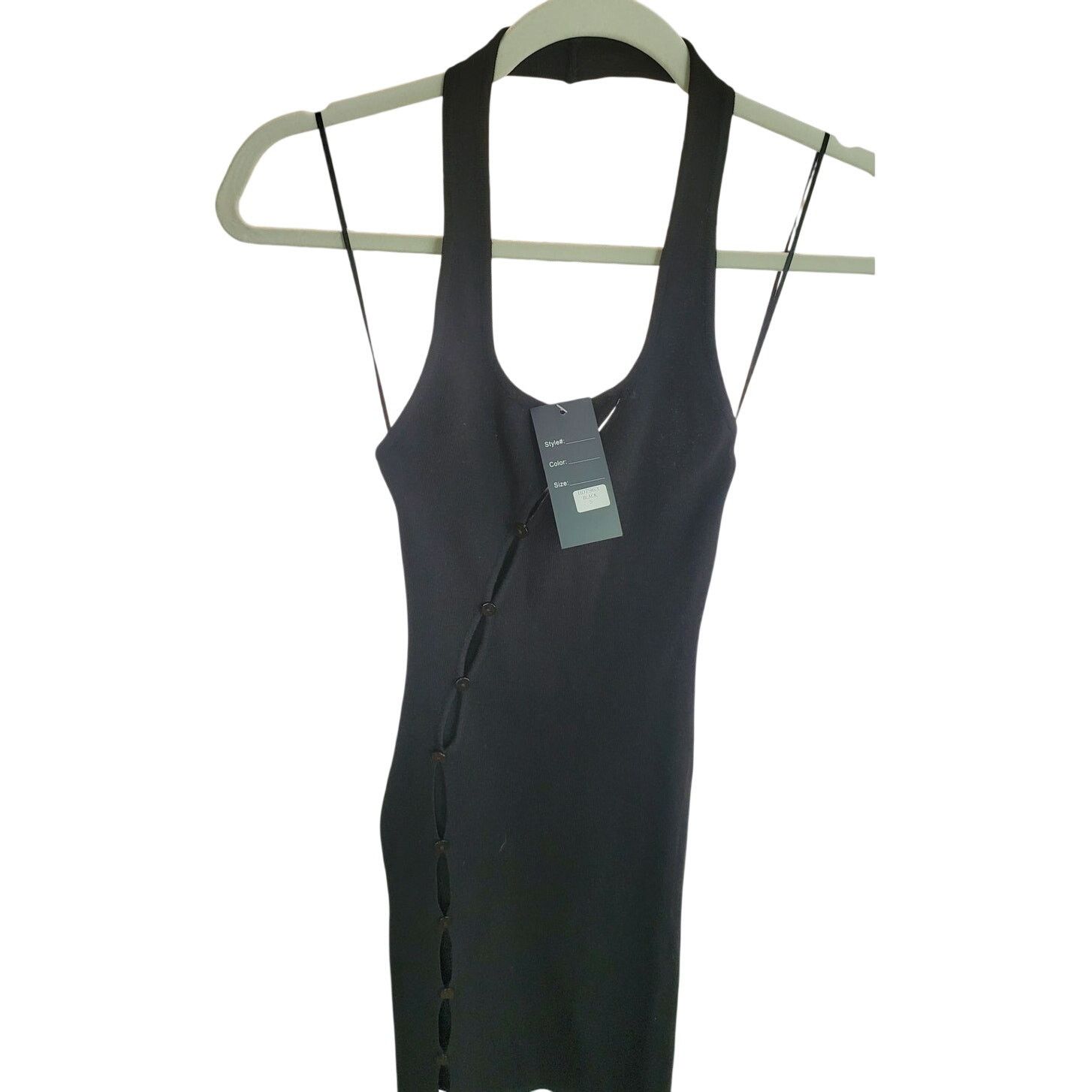 Other Hot & Delicious Black Halter Bodycon Peekaboo Dress NWT S Size S / US 4 / IT 40 - 2 Thumbnail