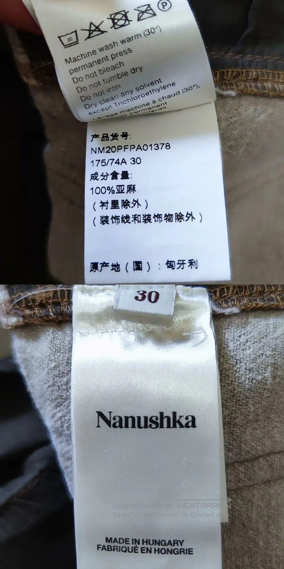 Nanushka Vintage Maple Red Linen Pants for Men. Size US 32 / EU 48 - 9 Thumbnail
