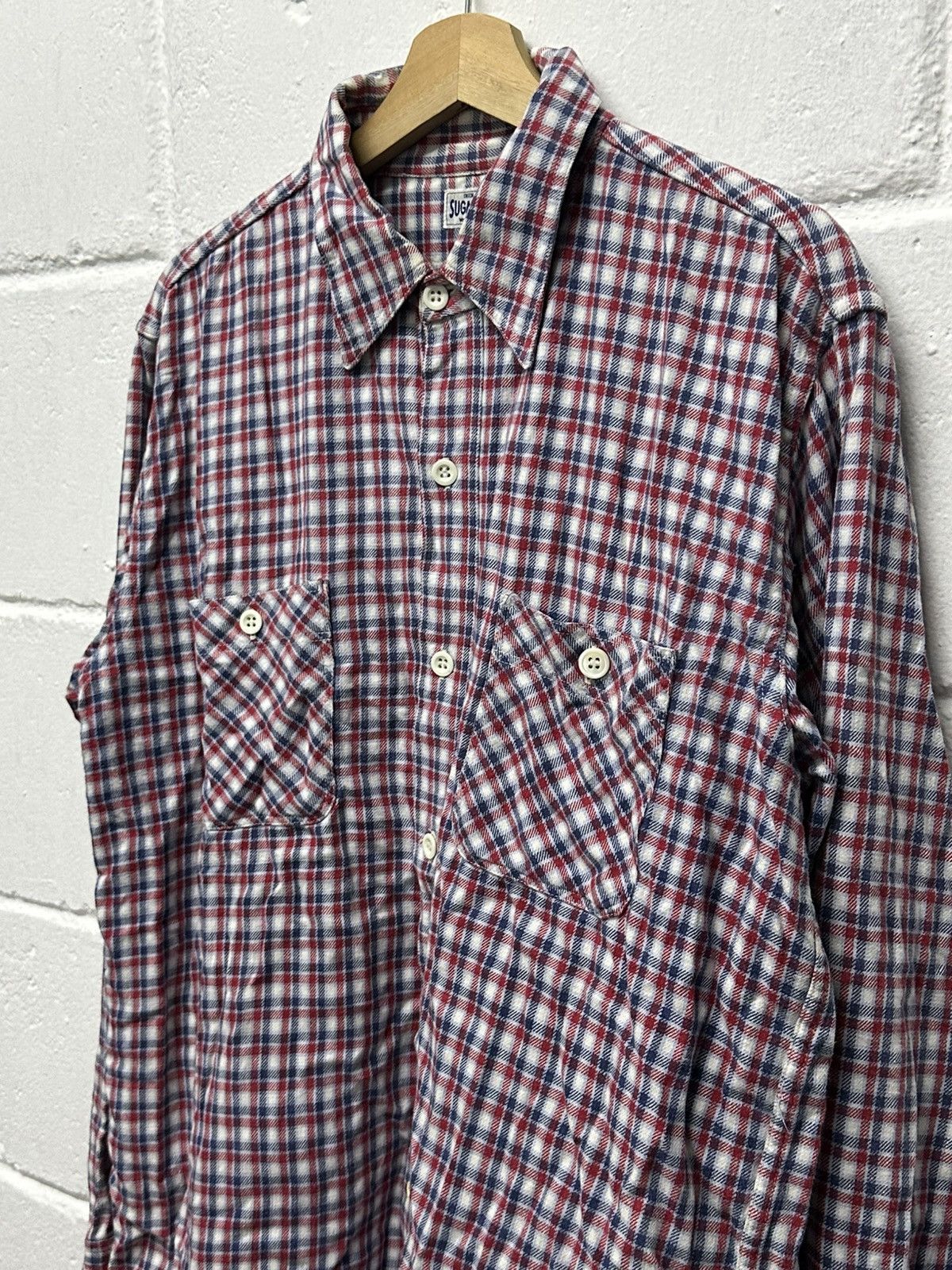 Sugar Cane × Toyo Enterprises Vintage Sugar Cane Flannel Checkered Double Pocket Button Up Size US L / EU 52-54 / 3 - 9 Thumbnail