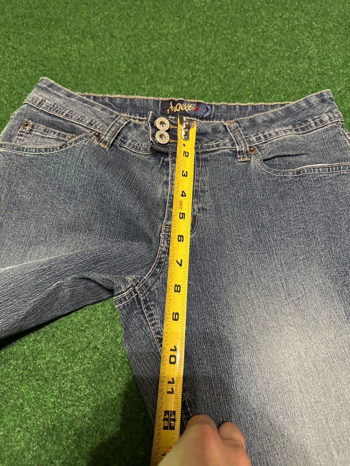 Vintage Y2K Angels Low Rise Flare Womens 13 Stretch 32x32 Jeans Size 32" / US 10 / IT 46 - 10 Thumbnail