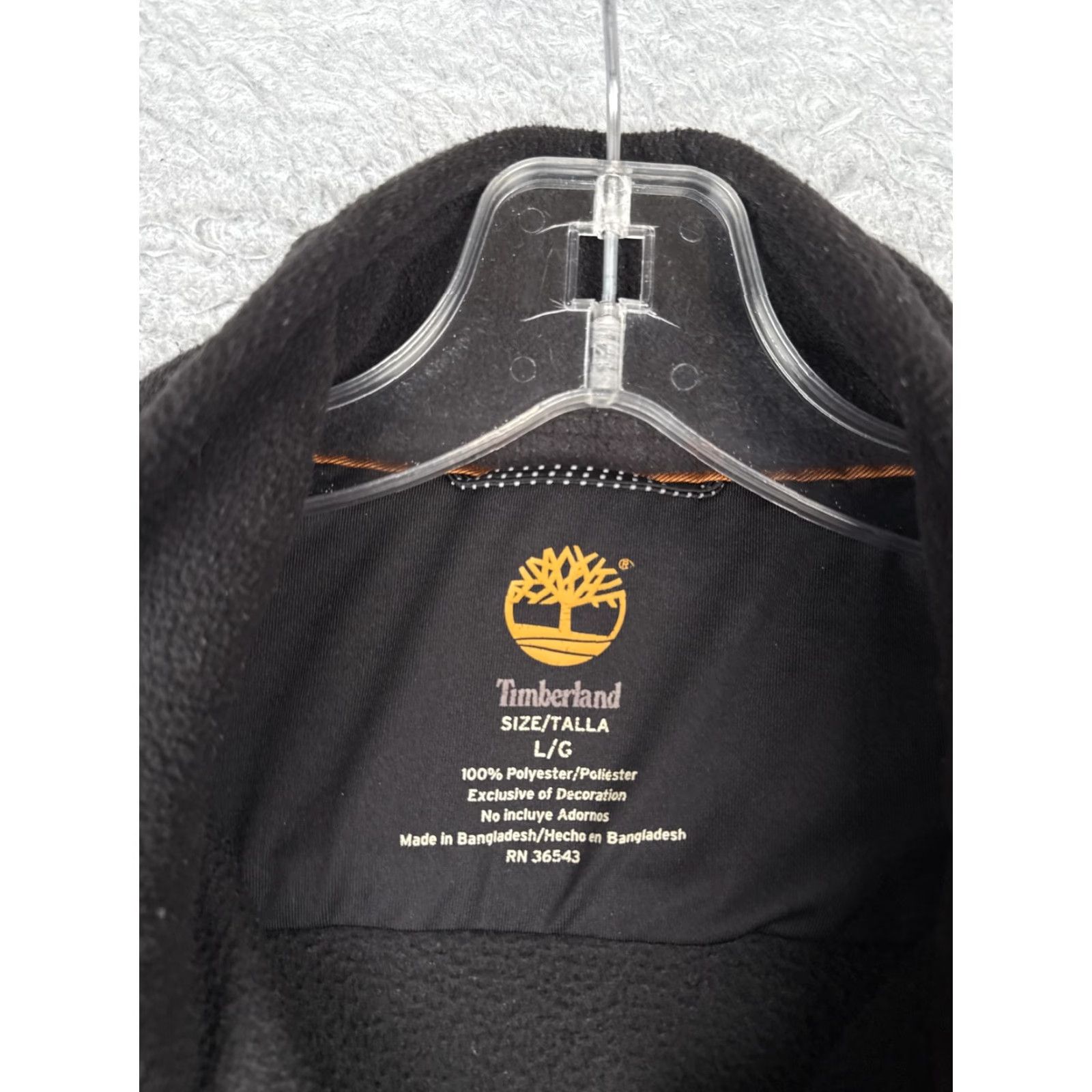 Timberland Timberland Sweatshirt Mens Large Black Fleece Quarter Zip Pullover Logo Size US L / EU 52-54 / 3 - 6 Thumbnail