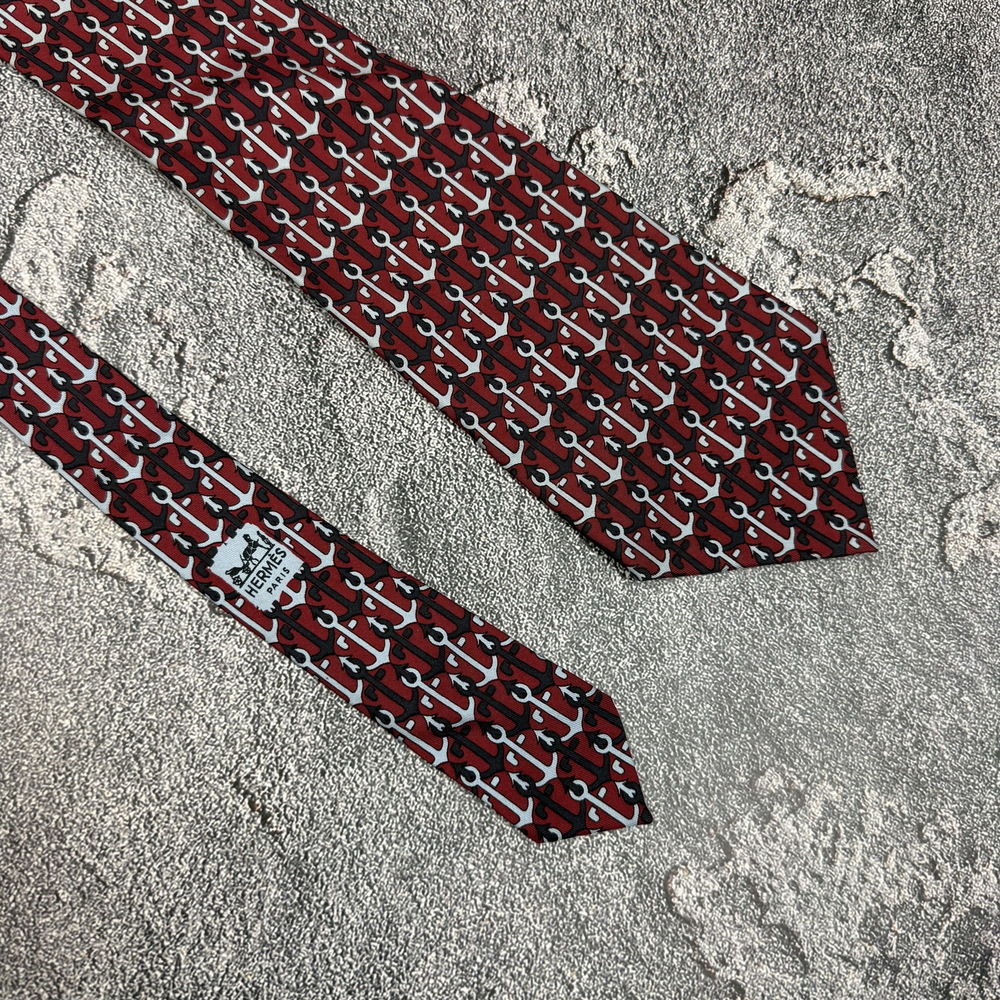 Hermes Hermes Silk Tie Very Vintage 547 LA Size ONE SIZE - 4 Thumbnail