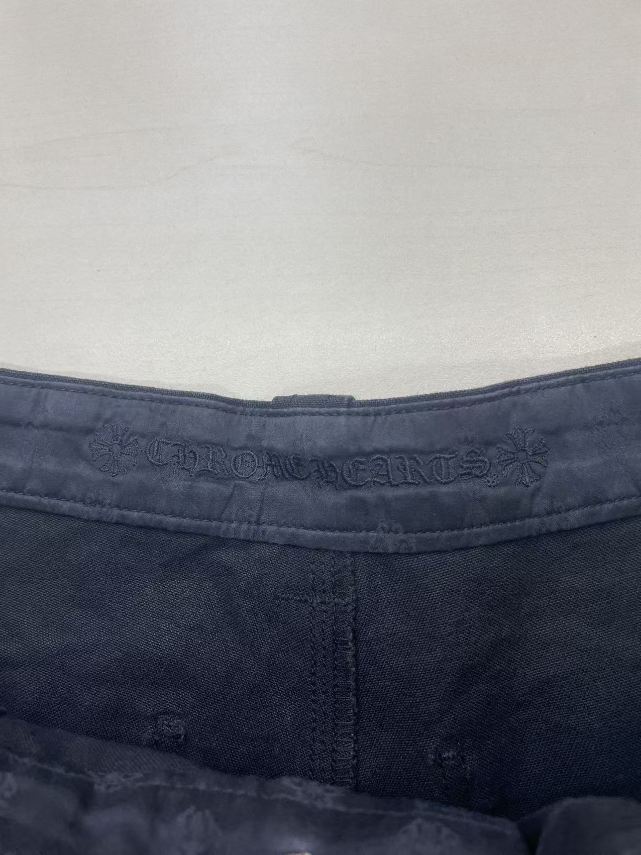 Chrome Hearts Chrome Hearts Black Cross Leather Patch Silver Button Shorts Size US 34 / EU 50 - 4 Thumbnail