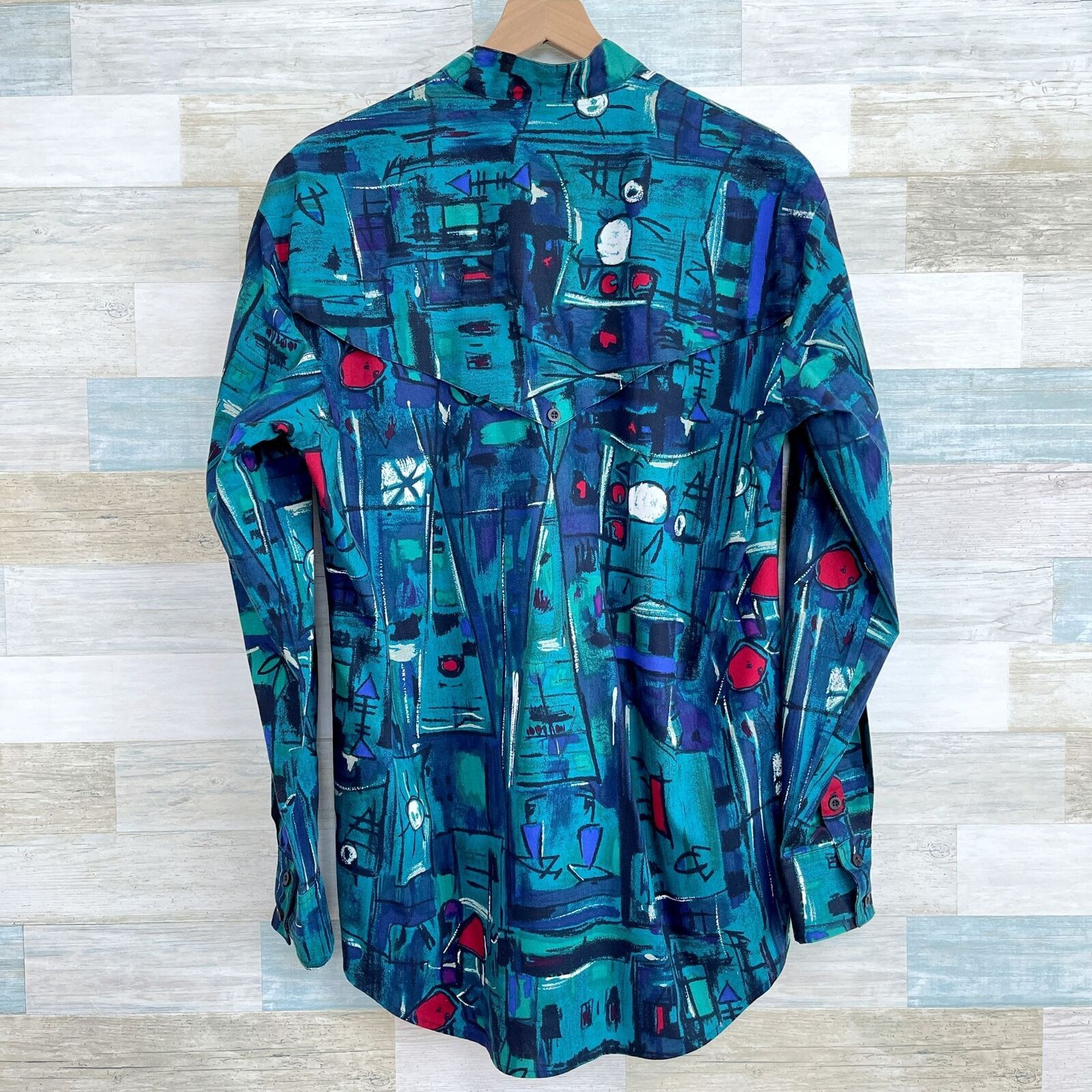 Roper Roper Vintage Western Rodeo Shirt Blue 90s Cowboy Mens Large Size US L / EU 52-54 / 3 - 3 Thumbnail