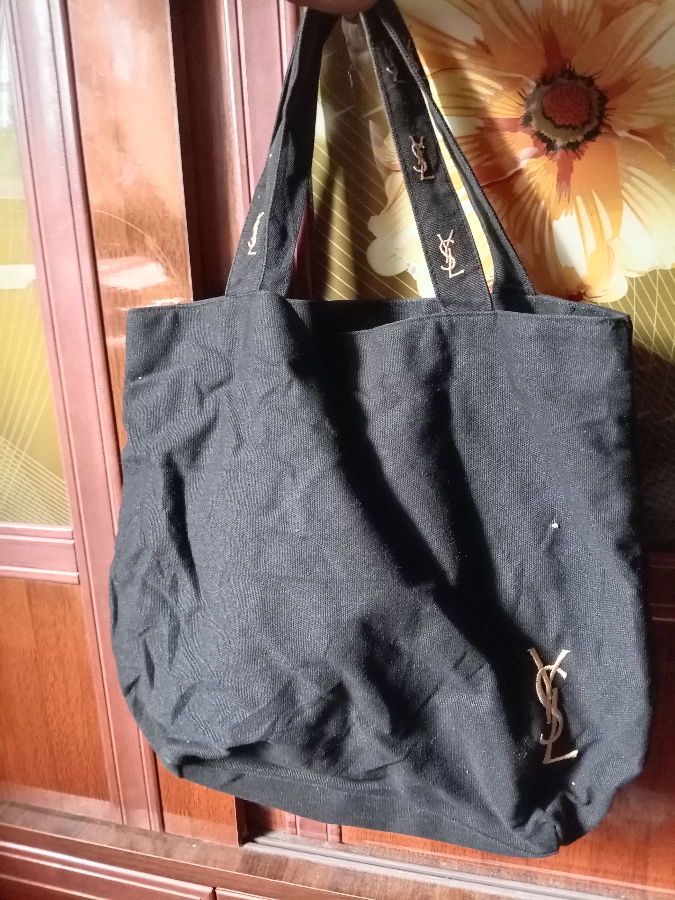 Yves Saint Laurent VTG Yves Saint Laurent YSL Tote Bag Embroidery Logo Size ONE SIZE - 6 Thumbnail