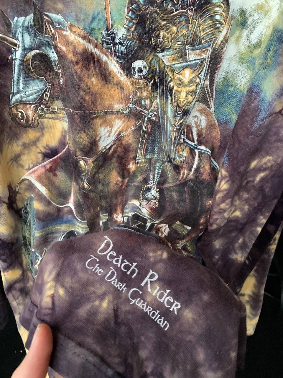 Japanese Brand × Vintage Death Rider The Dark Guardian Vintage Fullprint 90s Churinga Size US M / EU 48-50 / 2 - 4 Thumbnail