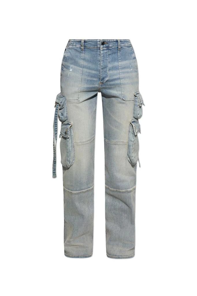 Amiri oc11z1125 Straight Leg Cargo Jeans in Blue Size US 30 / EU 46 - 1 Thumbnail