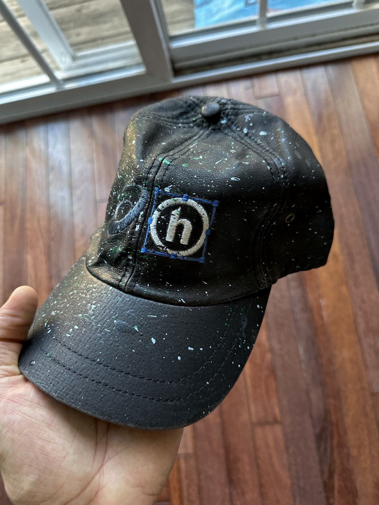 Asics × HIDDEN Painted Washed Leather Hat - Black Size ONE SIZE - 5 Thumbnail