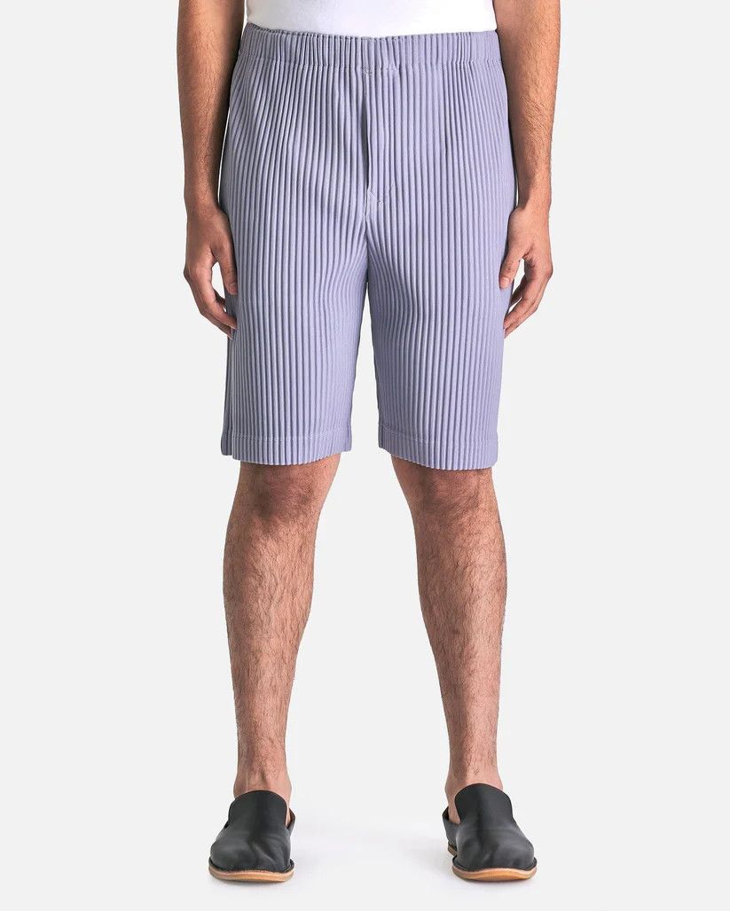 Homme Plisse Issey Miyake o1s1v1r1oon0925 Mc August Shorts in Mole Grey Size US 34 / EU 50 - 1 Thumbnail