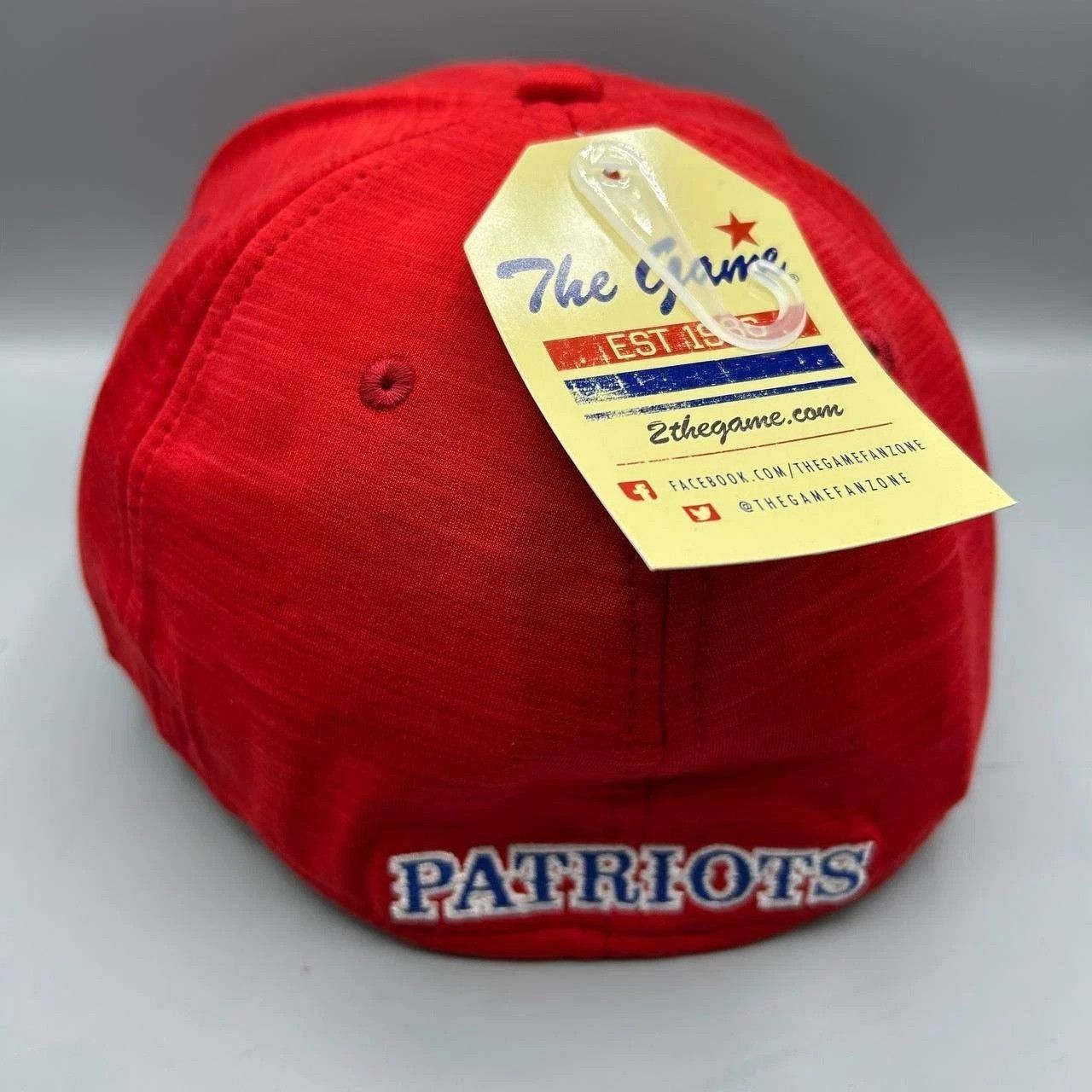 The Game OM New England Patriots Hat Men Red L-XL Stretch Fitted Size ONE SIZE - 8 Thumbnail