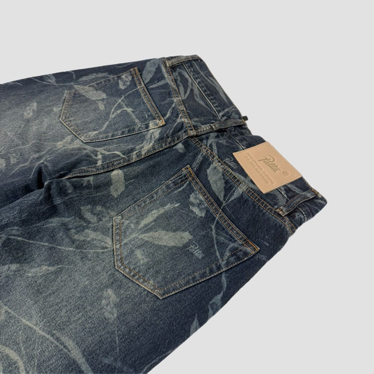 Patta Patta Leaves Laser Print Denim Jeans Size US 30 / EU 46 - 11 Thumbnail