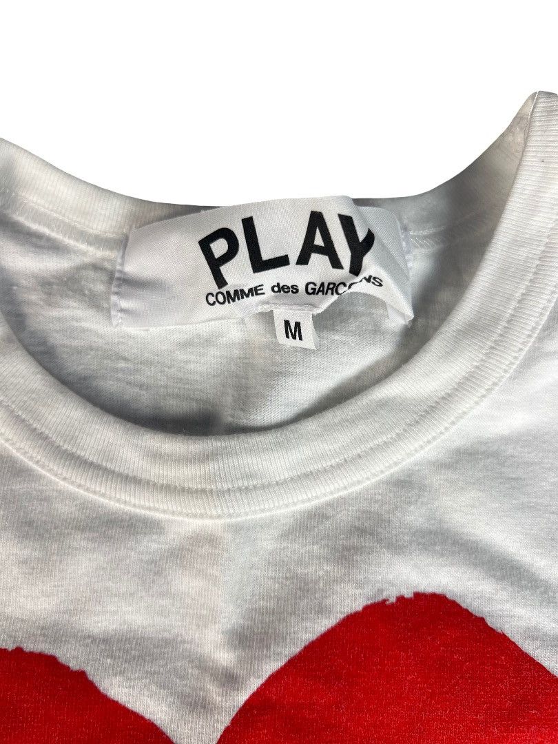 Comme des Garcons Comme des Garçons PLAY Red Heart Tee – White (Size M) Size US M / EU 48-50 / 2 - 2 Thumbnail