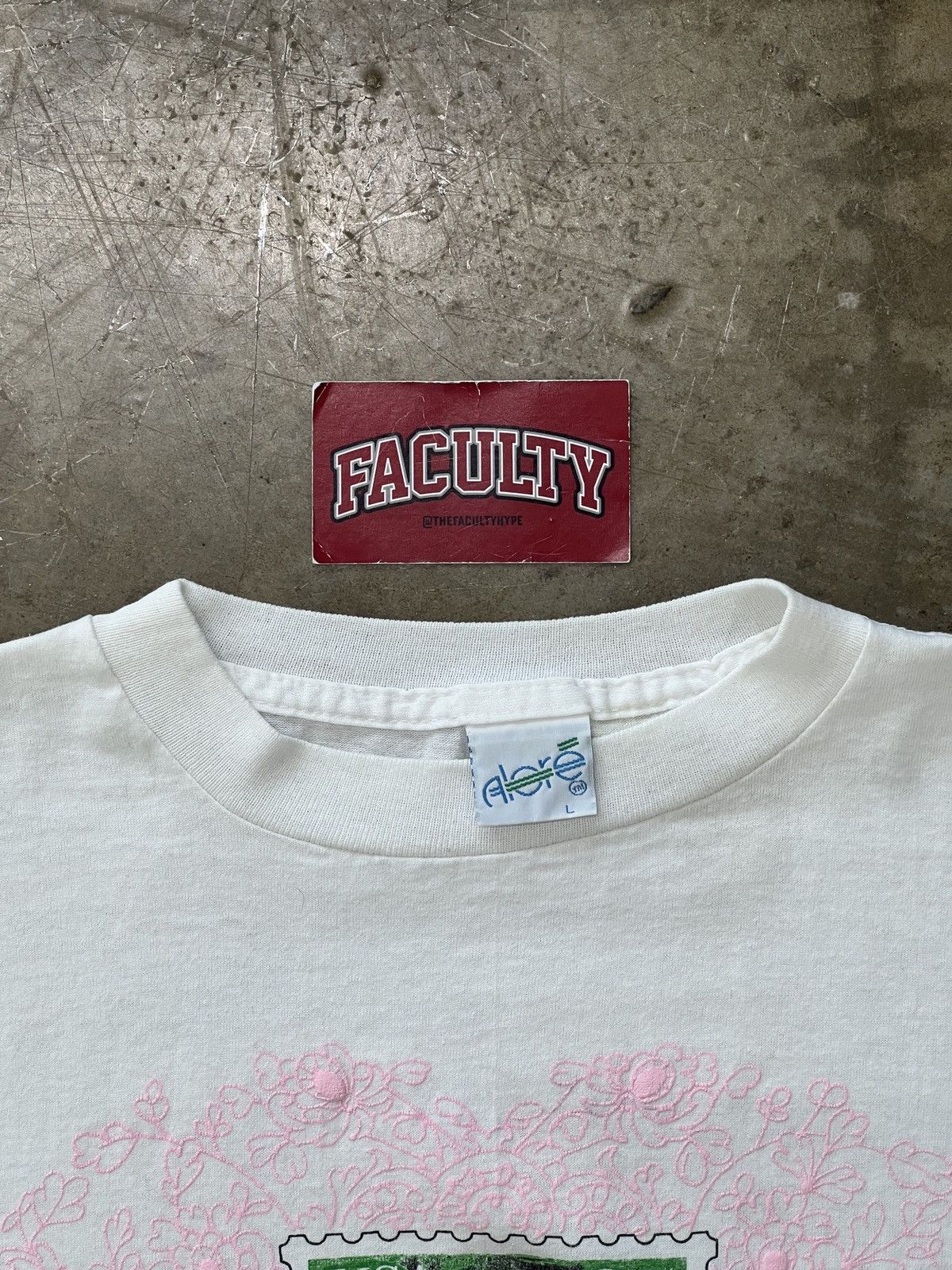 Vintage Vintage 1985 Love Rose Stamp ADCO Single Stitch Tee Large Size US L / EU 52-54 / 3 - 3 Thumbnail