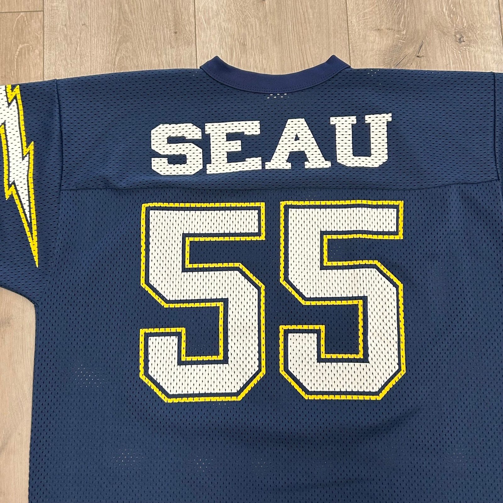 Logo 7 × Vintage vintage 1990s Logo 7 San Diego Chargers Seau #55 jersey Size US L / EU 52-54 / 3 - 7 Thumbnail