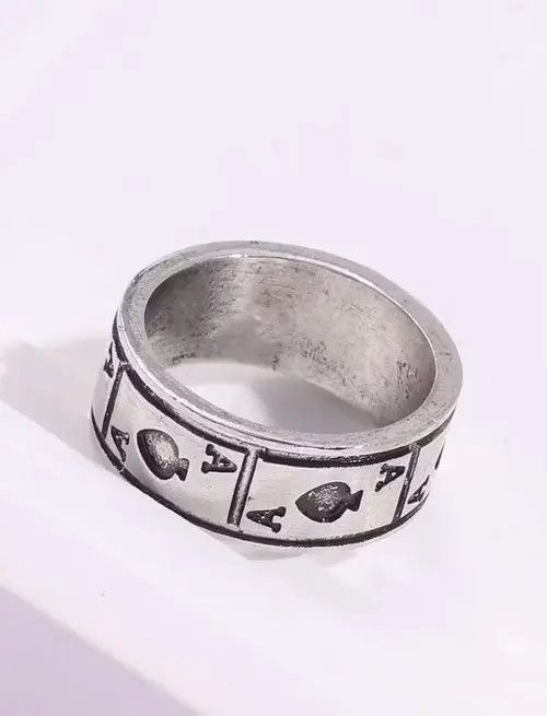 Ring Of Fire Vintage Ace of Cards Ring Size ONE SIZE - 2 Thumbnail