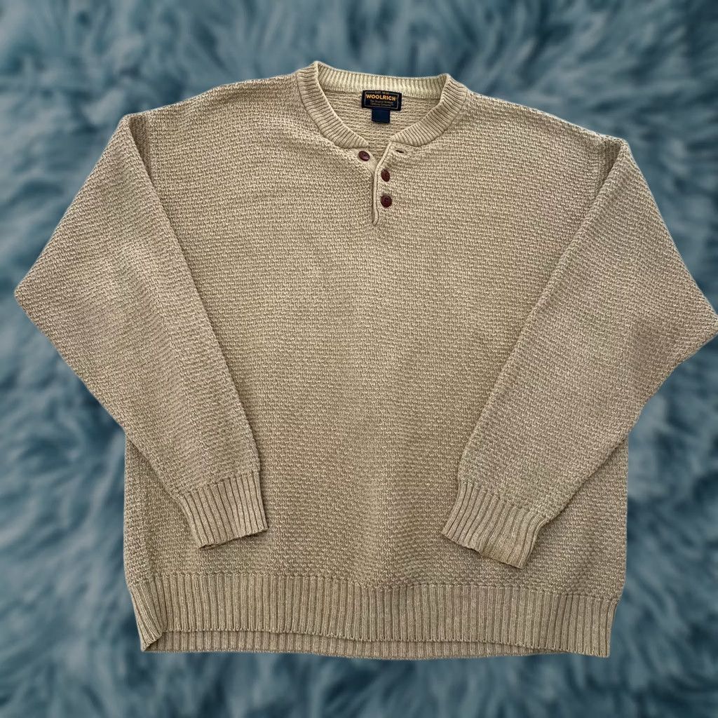 Vintage VINTAGE Woolrich Sweater Mens 2XL Brown Heavy Knit Button Size US XXL / EU 58 / 5 - 1 Thumbnail