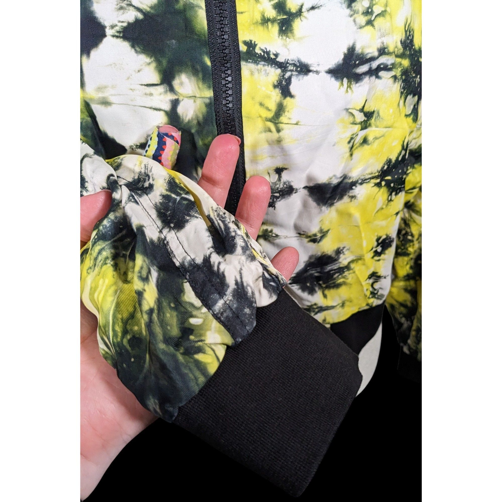 KTZ KTZ Tie Dye Black Yellow And White Lightweight Jacket Size S Size S / US 4 / IT 40 - 4 Thumbnail