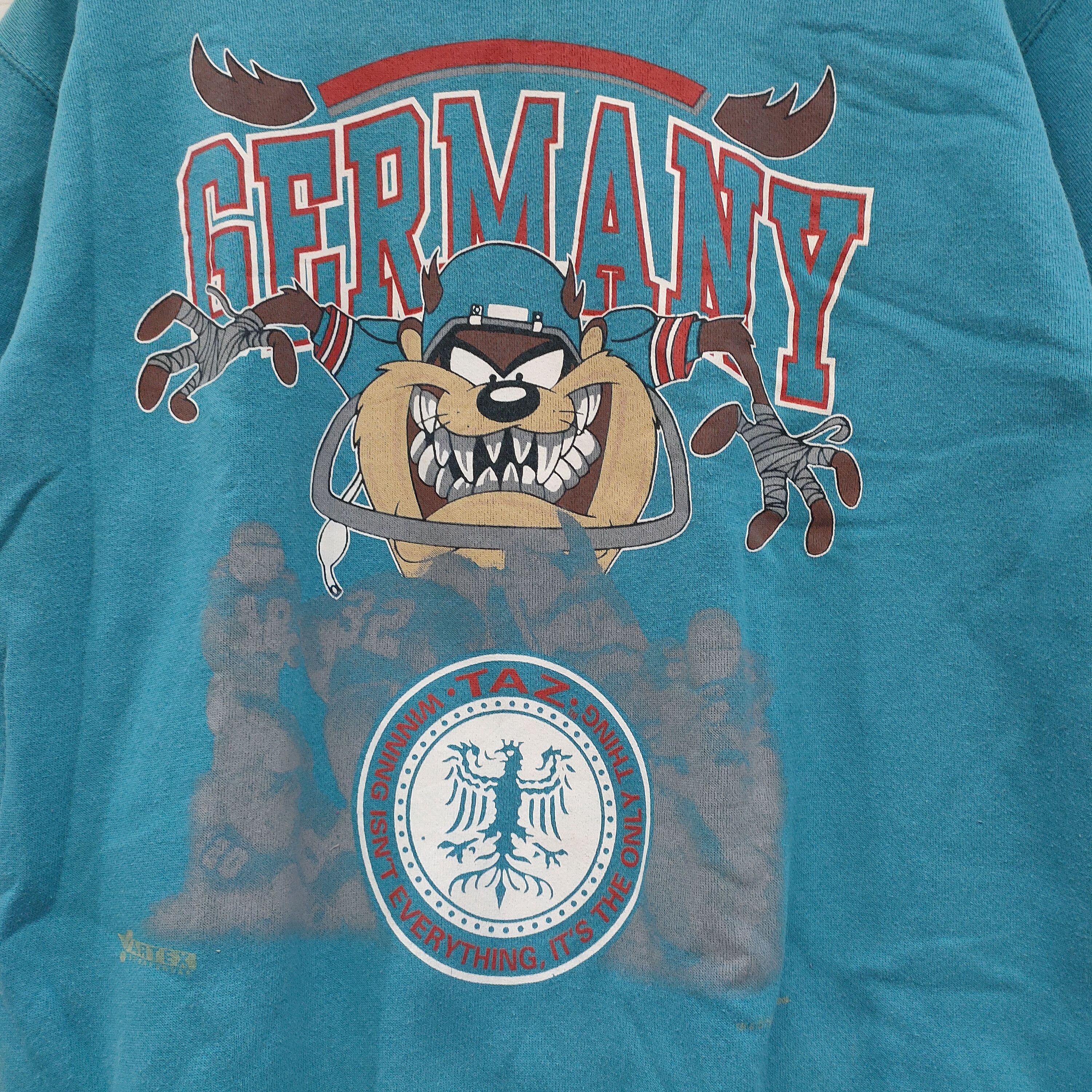Cartoon Network × Vintage 90s Germany Tazmanian Devil Looney Tunes Torquoise Size US L / EU 52-54 / 3 - 6 Thumbnail