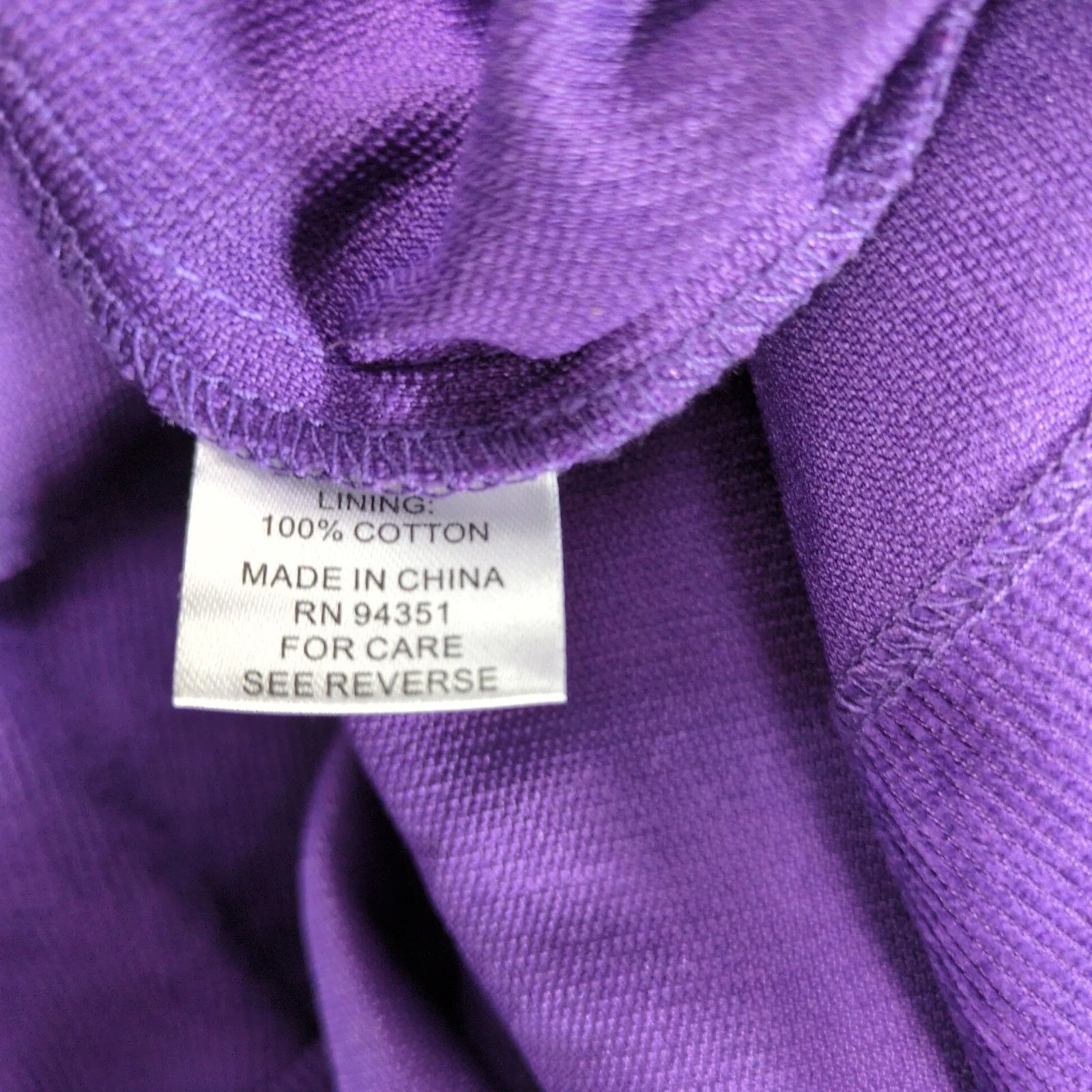 Other NWT Joy Joy Deep Purple Corduroy Shift Dress XS Puff Sleeve Size XS / US 0-2 / IT 36-38 - 4 Thumbnail