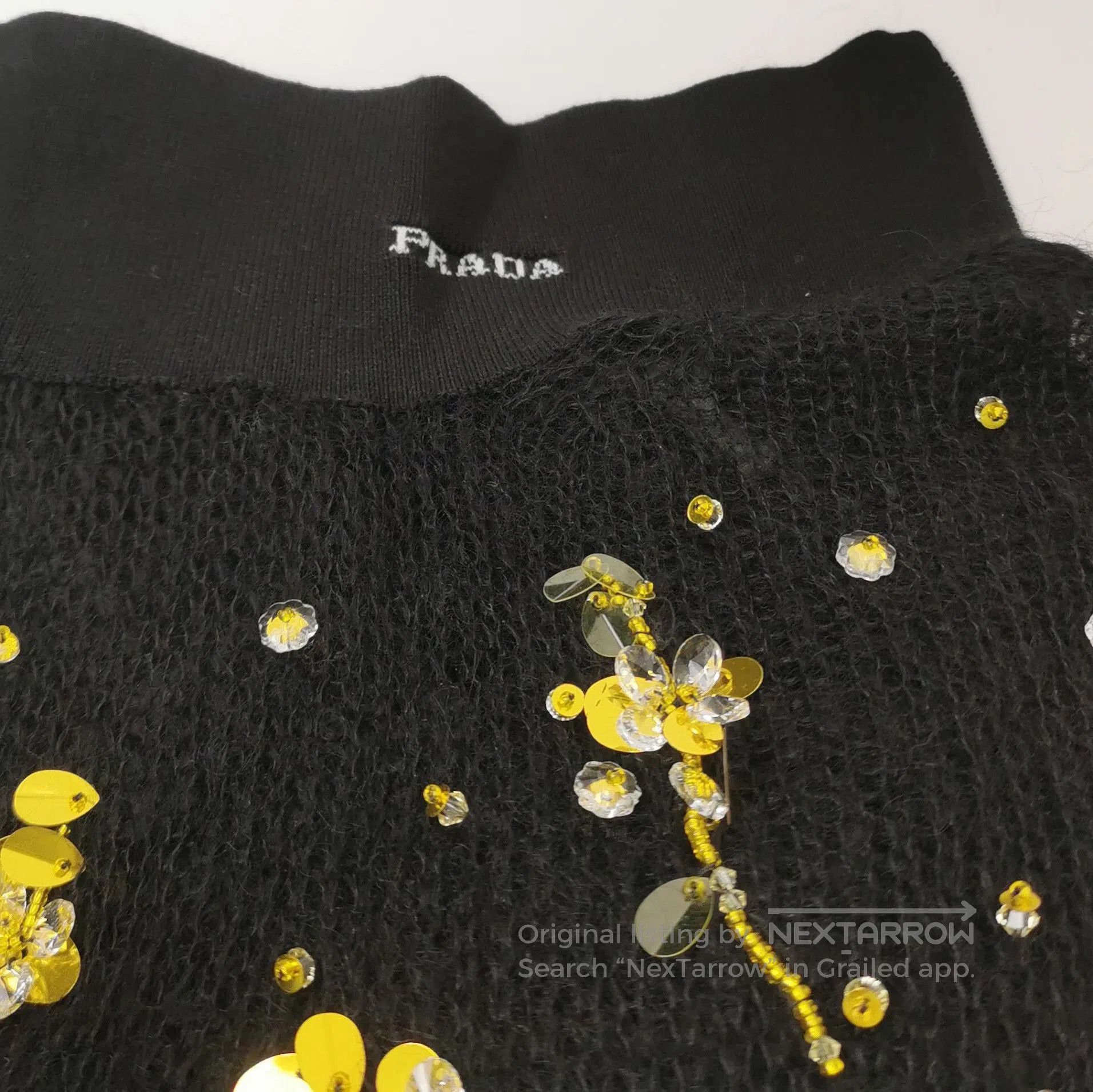 Prada Prada Wool Blend Knit Sweater with Sequins . Size XXS / US 00 / IT 34 - 1 Thumbnail