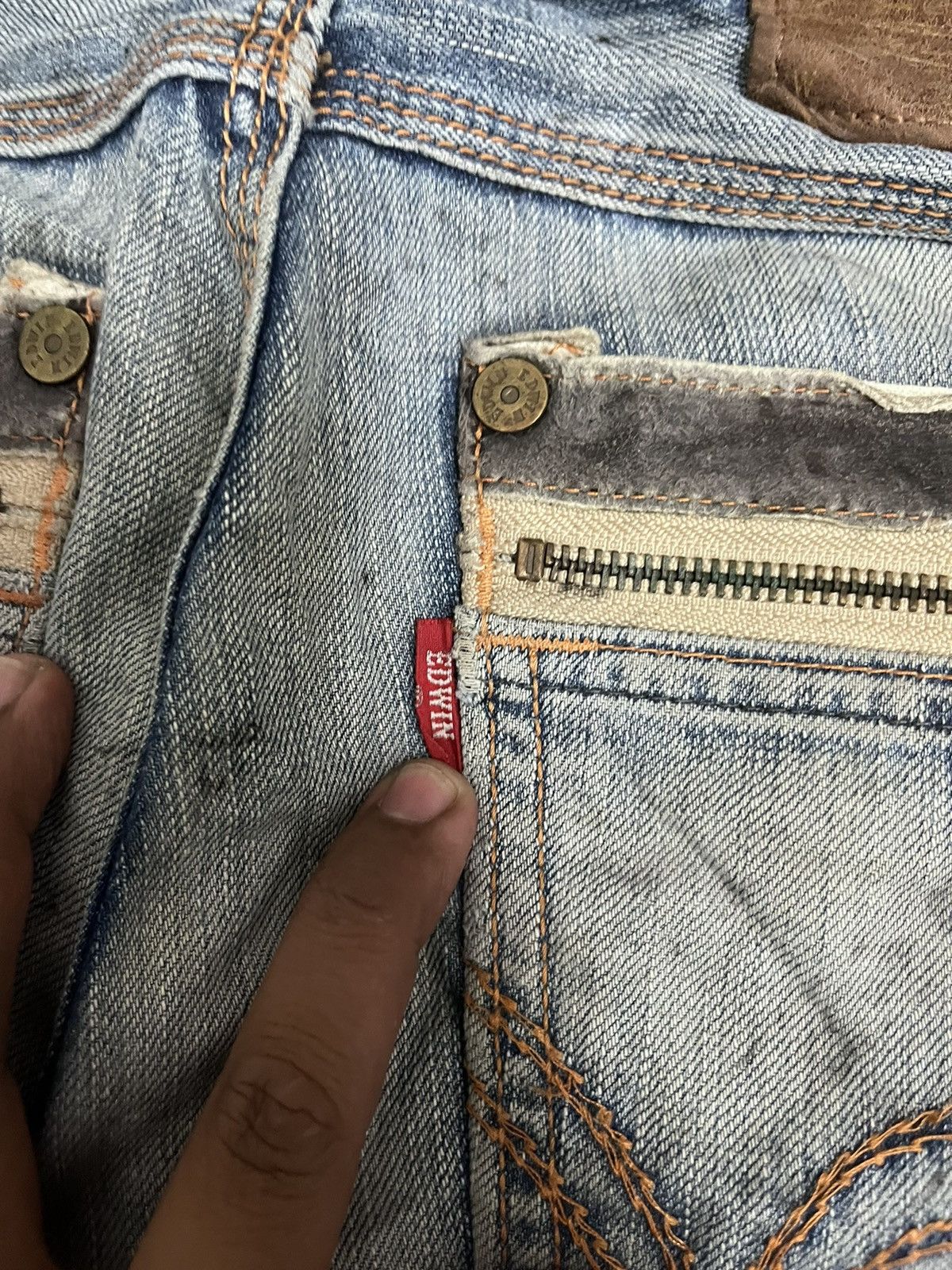 Edwin × Japanese Brand Vintage Edwin 503 blue Trip Distressed Style Denim Size US 30 / EU 46 - 9 Thumbnail