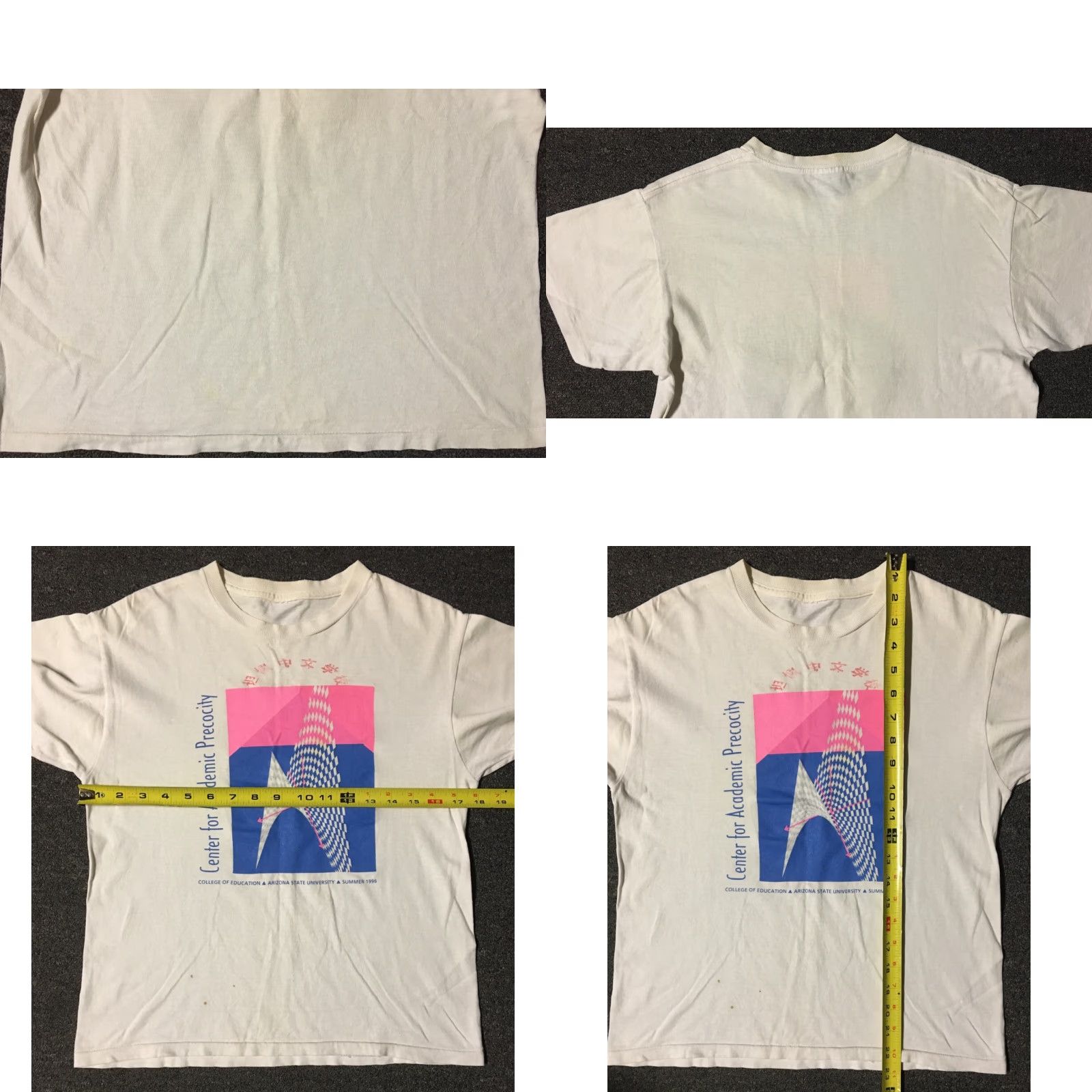 Vintage VINTAGE ASU Shirt XS White 90s Center For Academic Precocity Faded Single Stitch USA University School Vaporwave Grunge Hip Hop Punk Rock 80s Asian? Size US XS / EU 42 / 0 - 8 Thumbnail