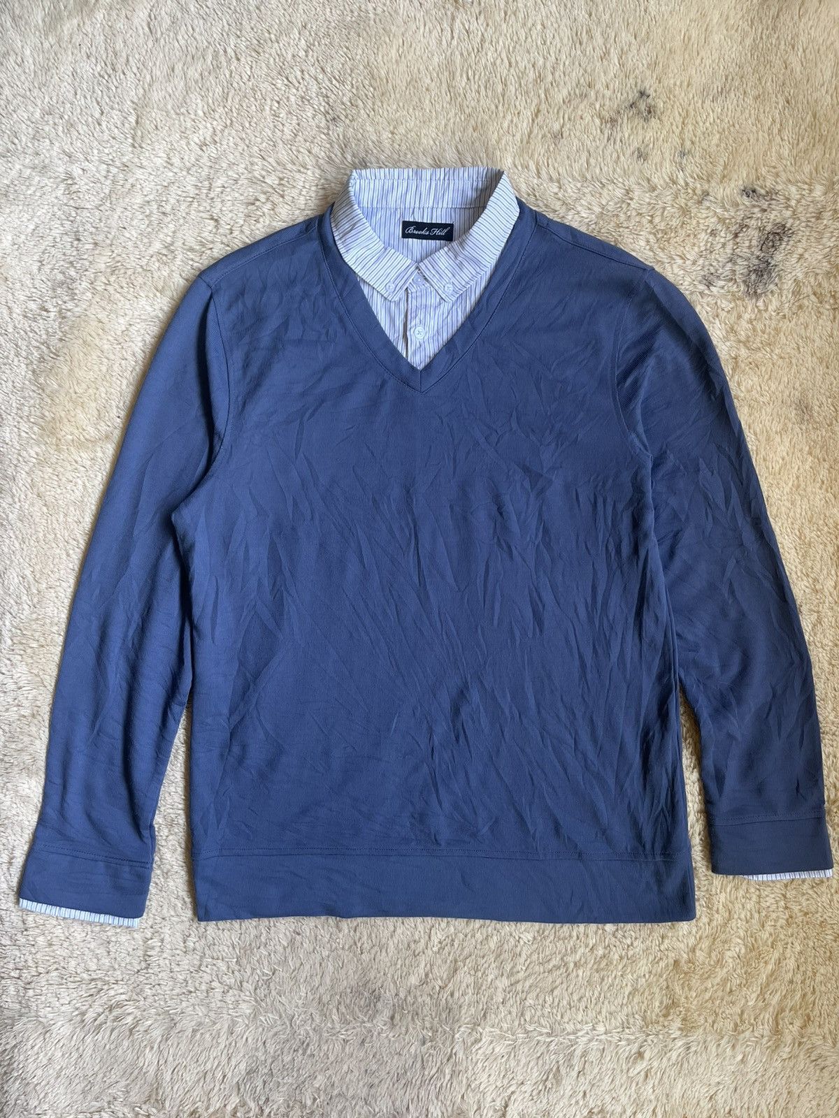 Japanese Brand Japan Grunge Double Layer Brooks Hill Longsleeve Size US L / EU 52-54 / 3 - 1 Thumbnail