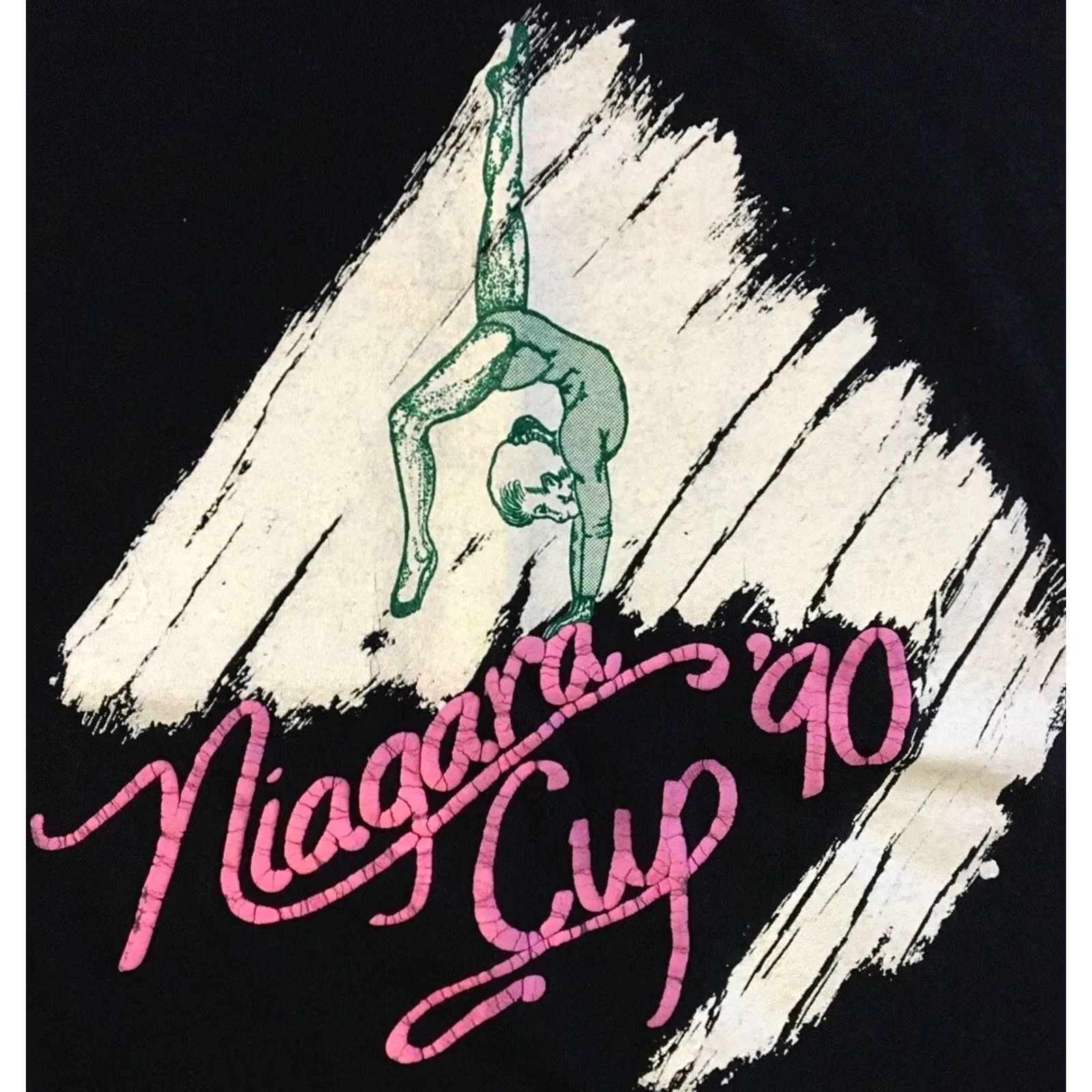 Vintage VINTAGE Niagara Cup Gymnastics Shirt S Black USA 90s 80s 70s Grunge Track & Field College Sports School T-Shirt Mens VIP Single Stitch Size US S / EU 44-46 / 1 - 2 Thumbnail