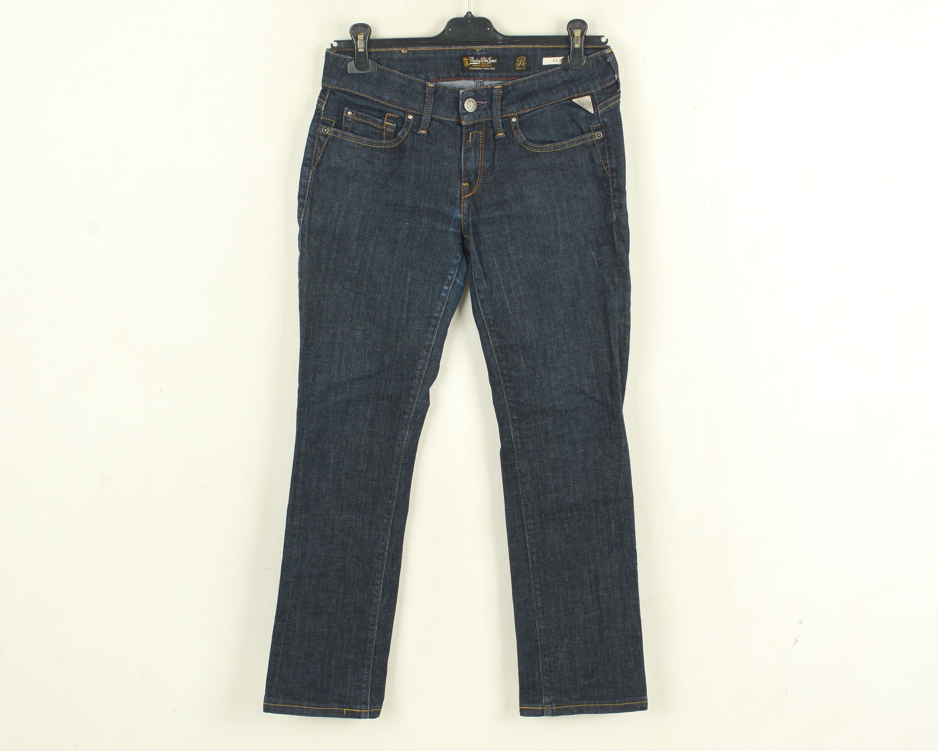 Replay PEARL Women W28 L32 Tapered Straight Jeans Trousers Low Rise Size 28" / US 6 / IT 42 - 1 Thumbnail