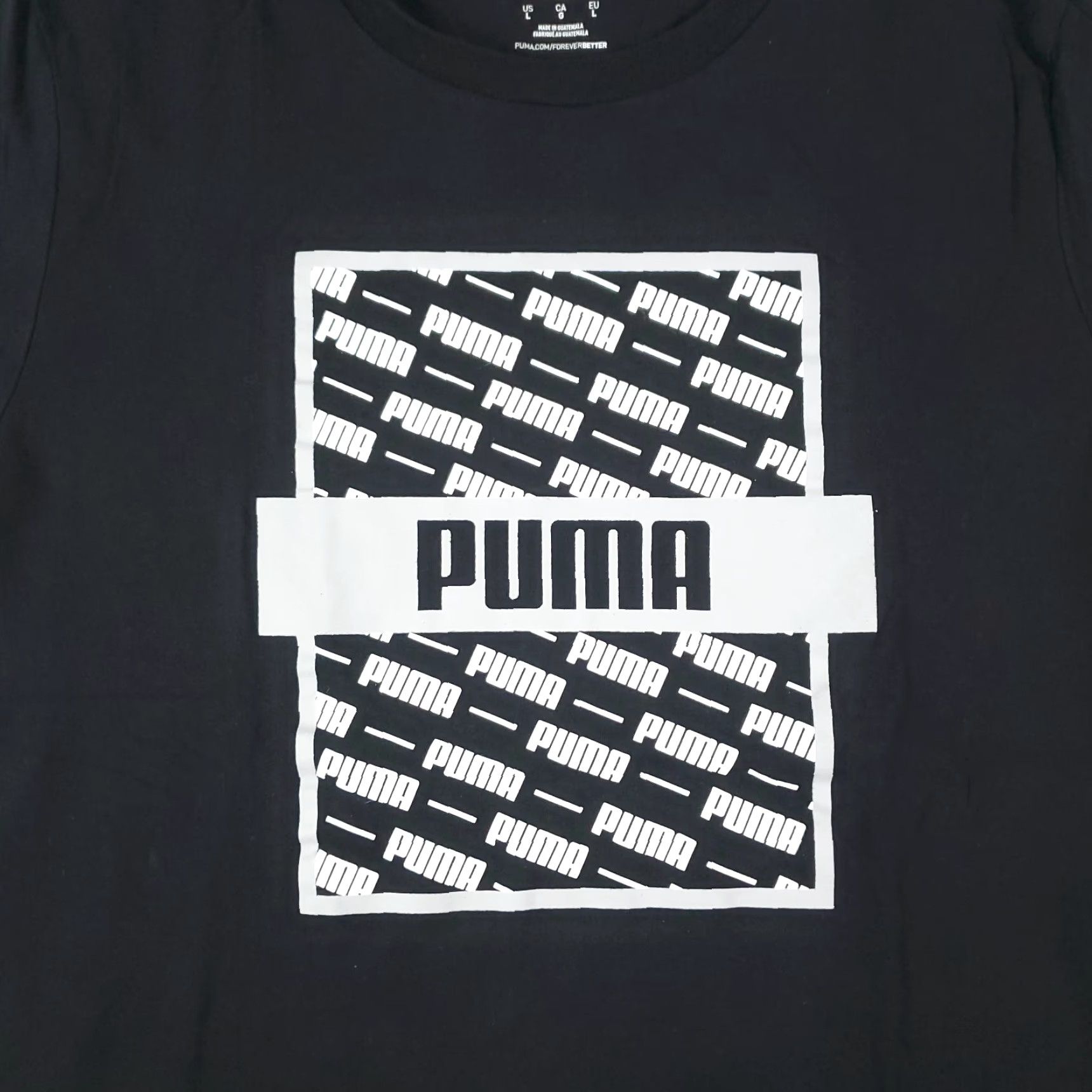 Puma PUMA T-Shirt Mens Size Large Black Logo Casual Short Sleeve Adult Size US L / EU 52-54 / 3 - 2 Thumbnail