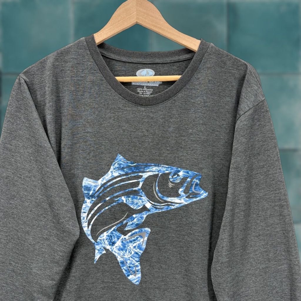Vintage VINTAGE Mossy Oak Fishing Shirt Mens Large Gray Long Sleeve Graphic Fish Performance NWT Size US L / EU 52-54 / 3 - 1 Thumbnail