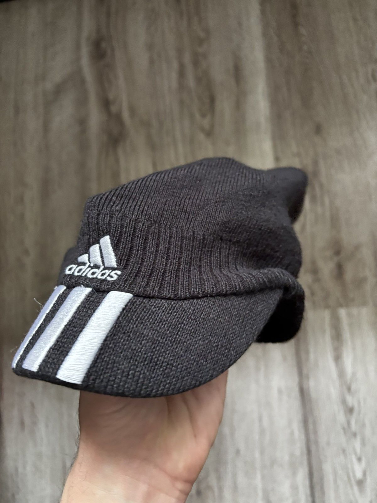 Adidas RARE Adidas Beanie Hat Black Stripes Logo 2010 Archive Size ONE SIZE - 20 Thumbnail