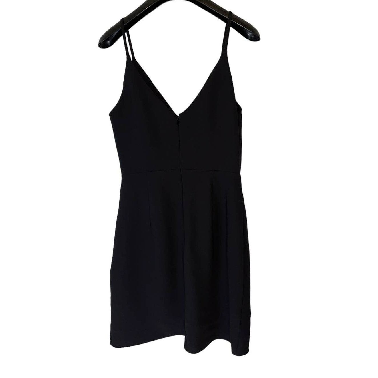 Amanda Uprichard Amanda Uprichard Giovanni Faux Wrap Black Mini Dress Small Size S / US 4 / IT 40 - 4 Thumbnail