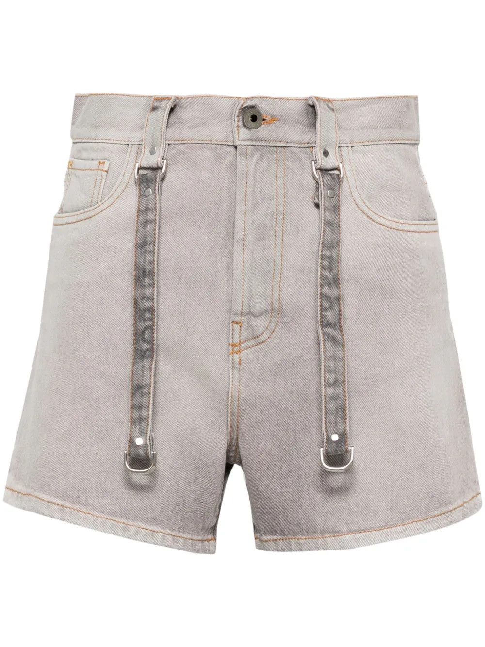 Off-White o1y1225 Denim Short in Taupe Size 29" - 1 Thumbnail