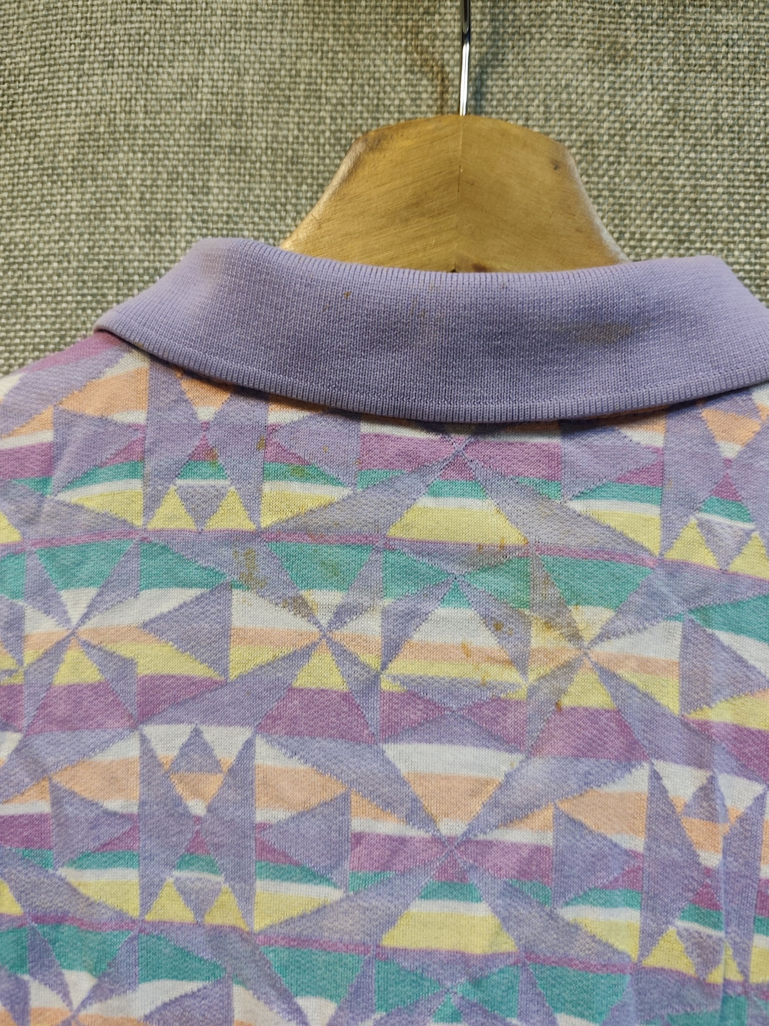 Balenciaga 90s Balenciaga Golf Abstract Pastel Pattern Polo Shirt Size US M / EU 48-50 / 2 - 8 Thumbnail