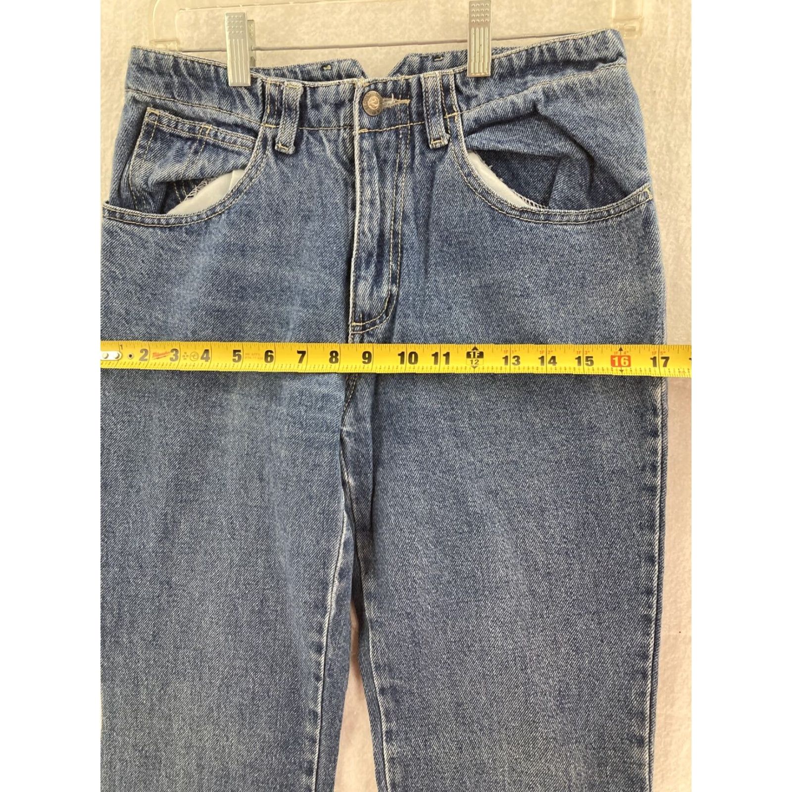 Vintage VINTAGE Second Generation High Rise Boot Jeans Womens 5 Tall Light Wash Blue Slim Straight 90s Western Size 27" / US 4 / IT 40 - 4 Thumbnail