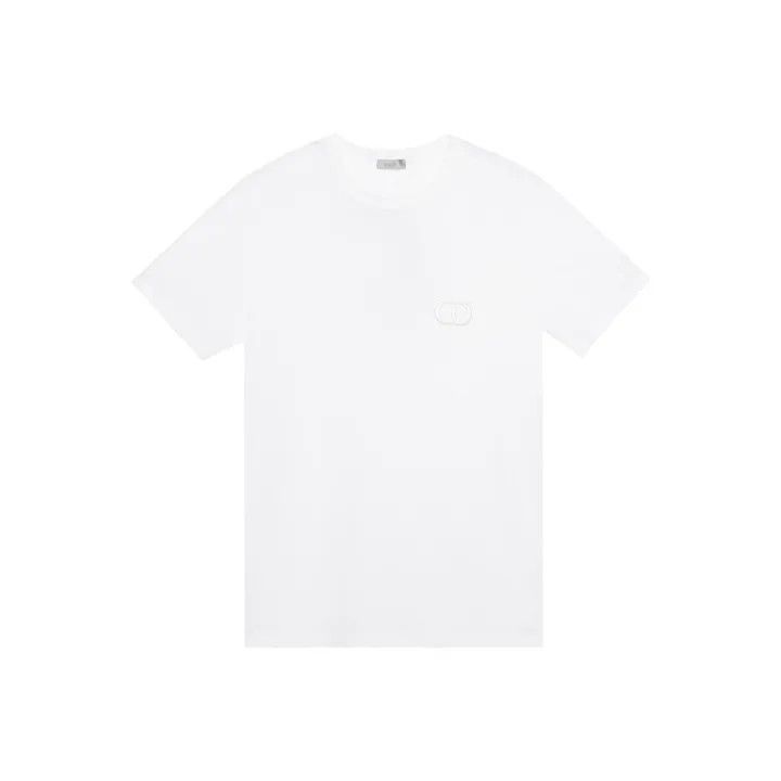 Dior Dior Dior White Logo Embroidered Short Sleeve T-Shirt 0079 Size US S / EU 44-46 / 1 - 1 Thumbnail