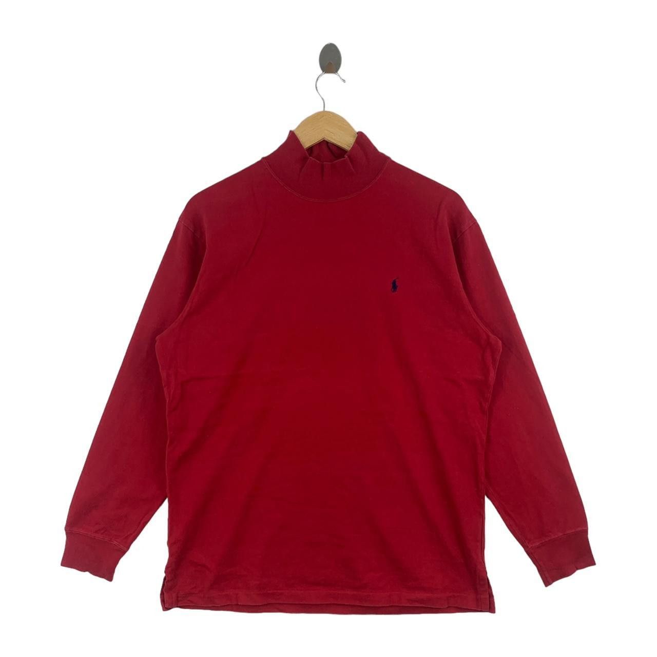 Vintage Vintage 90’ POLO RALPH LAUREN Golf Turtleneck Tee Shirt Top Size L / US 10 / IT 46 - 1 Thumbnail