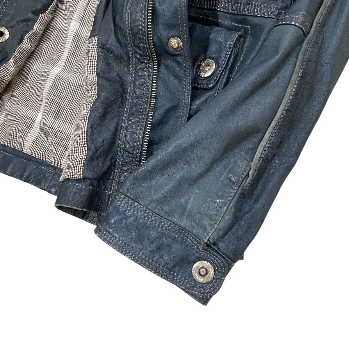 Genuine Leather × Vintage VTG SIOSI PER CARLOS IBAEZ GENUINE LEATHER JACKET Size US S / EU 44-46 / 1 - 10 Thumbnail