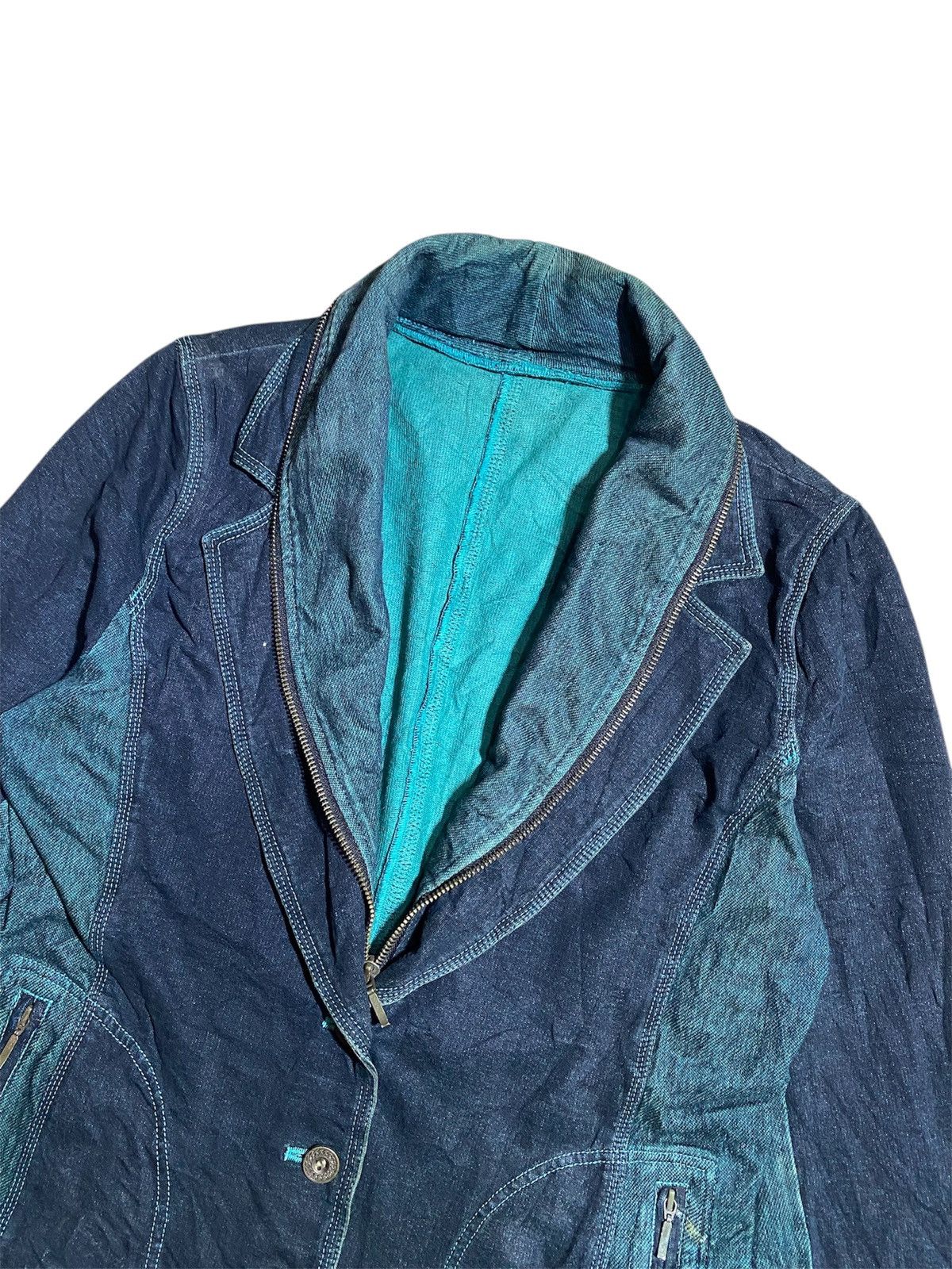 Kansai Yamamoto Vtg KANSAI BIS By Kansai Yamamoto Blazer Denim Size M / US 6-8 / IT 42-44 - 3 Thumbnail