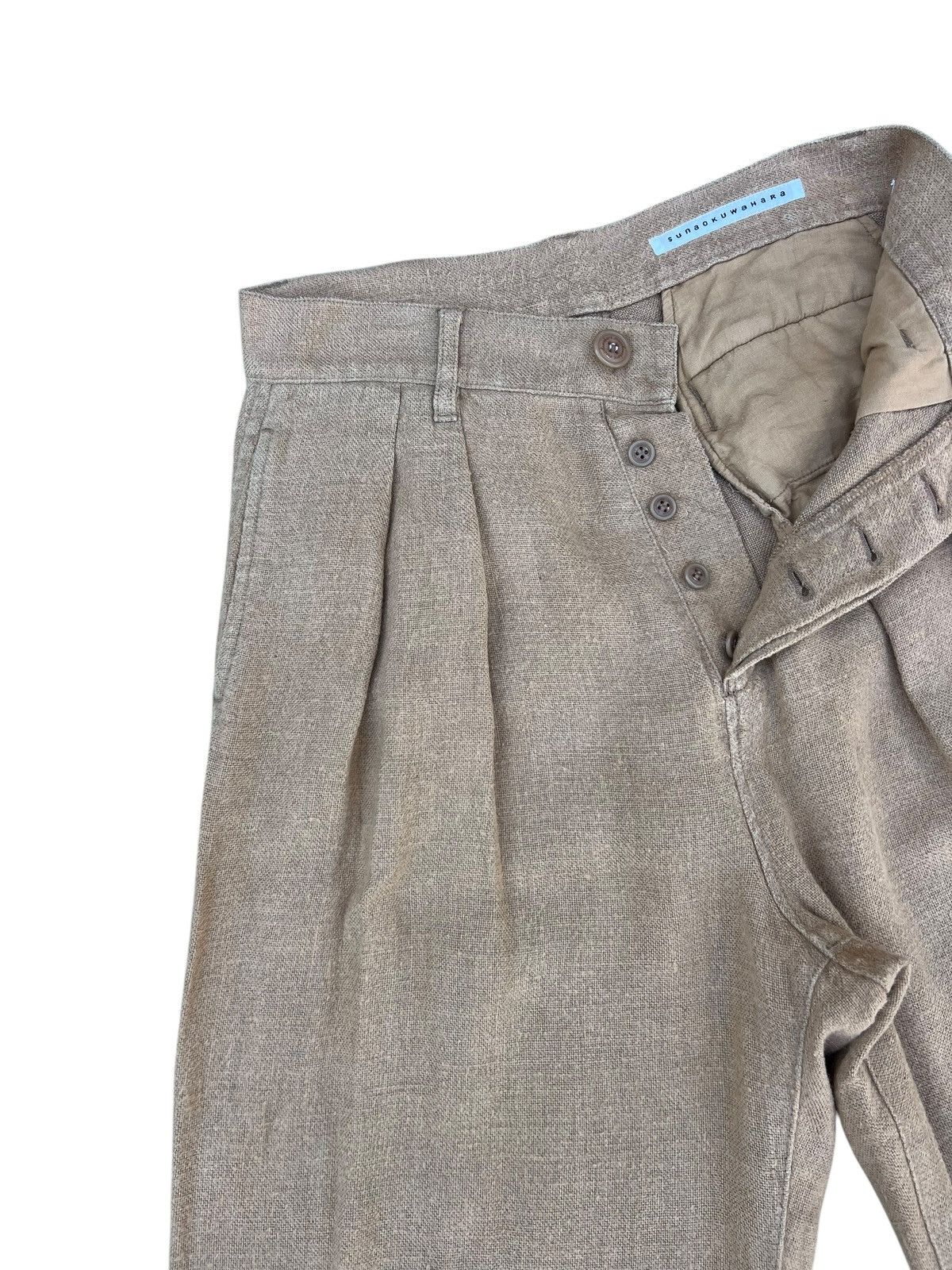 Issey Miyake Issey Miyake Sunaokuwahara Wide Loose Linen Trouser Pant Size US 30 / EU 46 - 8 Thumbnail