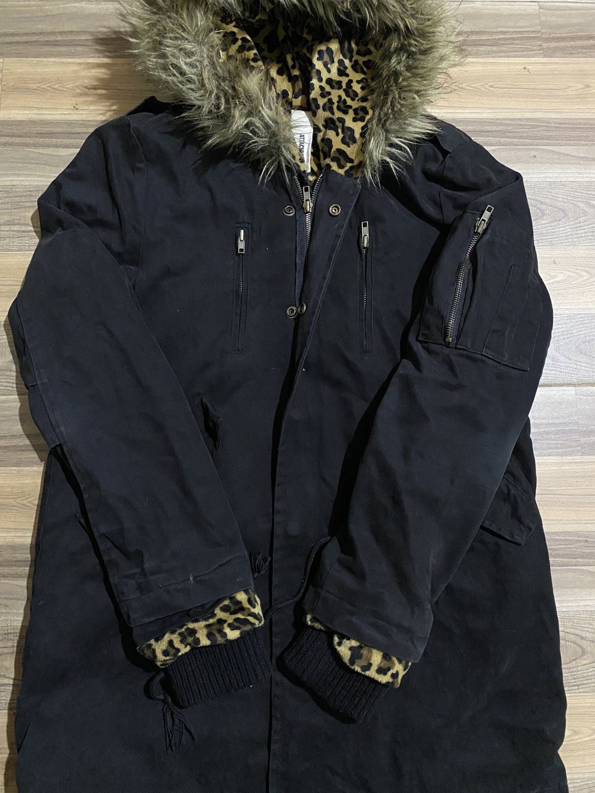 If Six Was Nine × Japanese Brand × Le Grande Bleu (L.G.B.) 💥NEED GONE💥 ATTACHMENT LEOPARD GOTHIC PUNK FUR JACKET Size US L / EU 52-54 / 3 - 11 Thumbnail