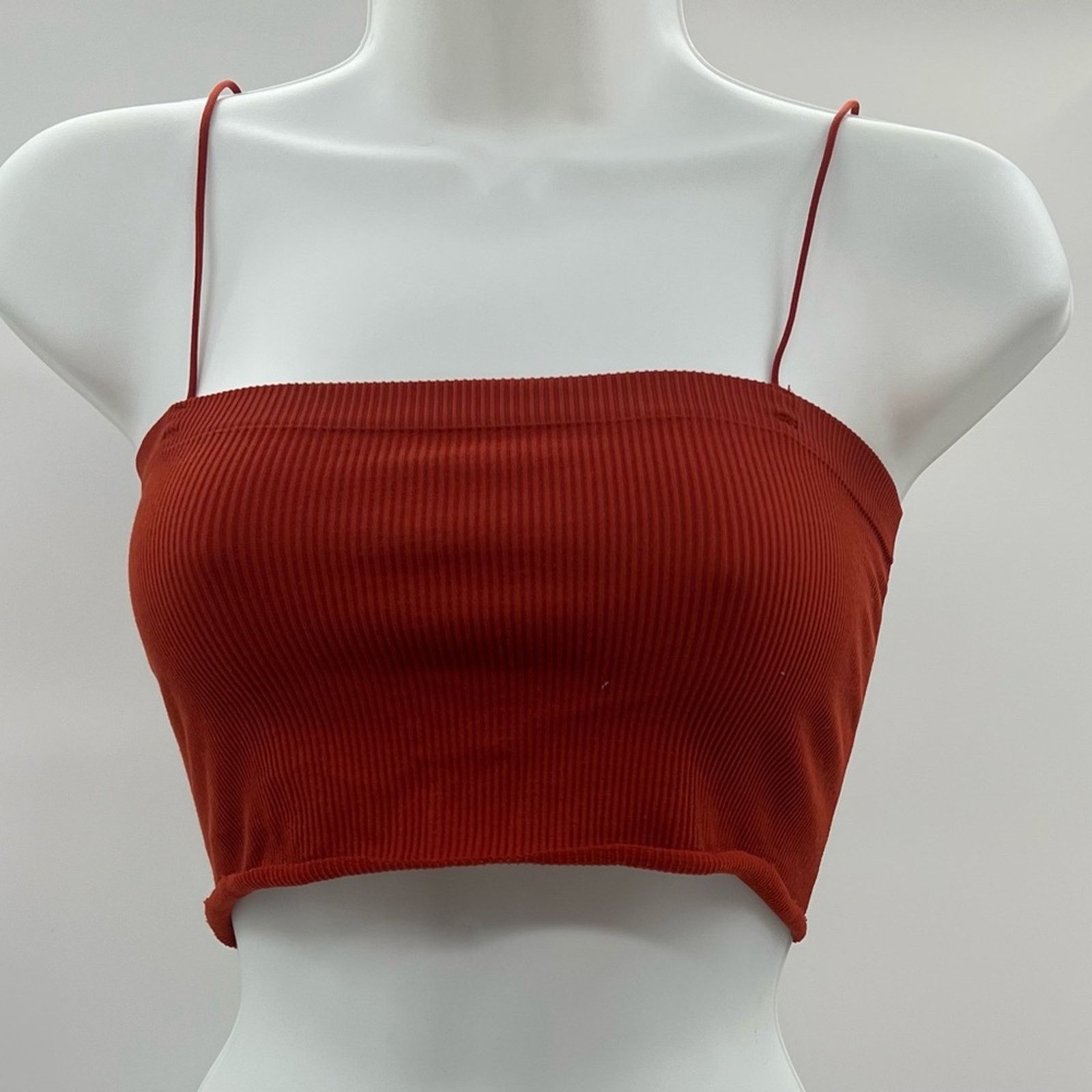 Urban Outfitters Urban Outfitters Out From Under Rust Color Ribbed Crop Cami Size S / US 4 / IT 40 - 2 Thumbnail