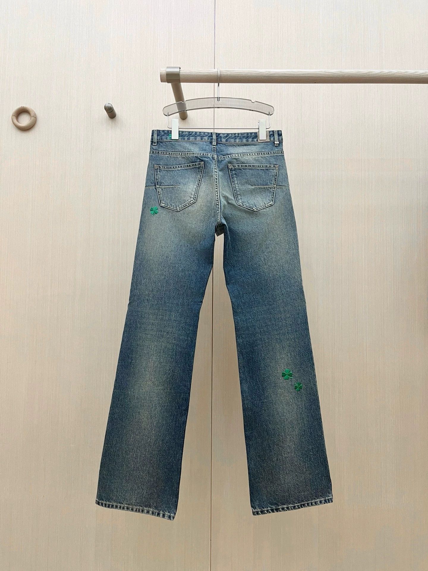 Dior Dior 2026 SS New Blue Clover Embroidery Jeans 40 Size 28" / US 6 / IT 42 - 2 Thumbnail