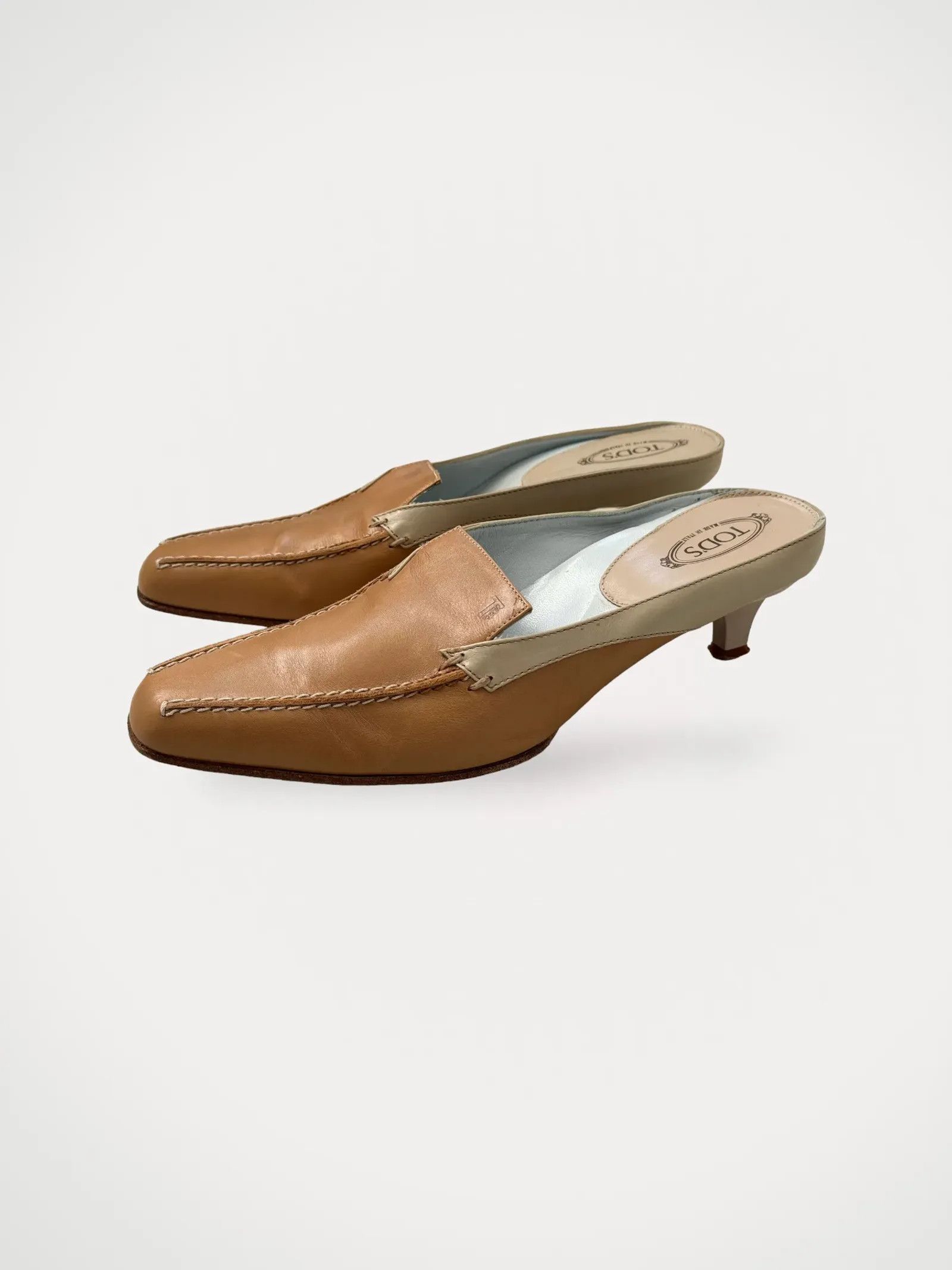 Tod's Tod’s Mules med taxklack Heels Size US 6 / IT 36 - 1 Thumbnail