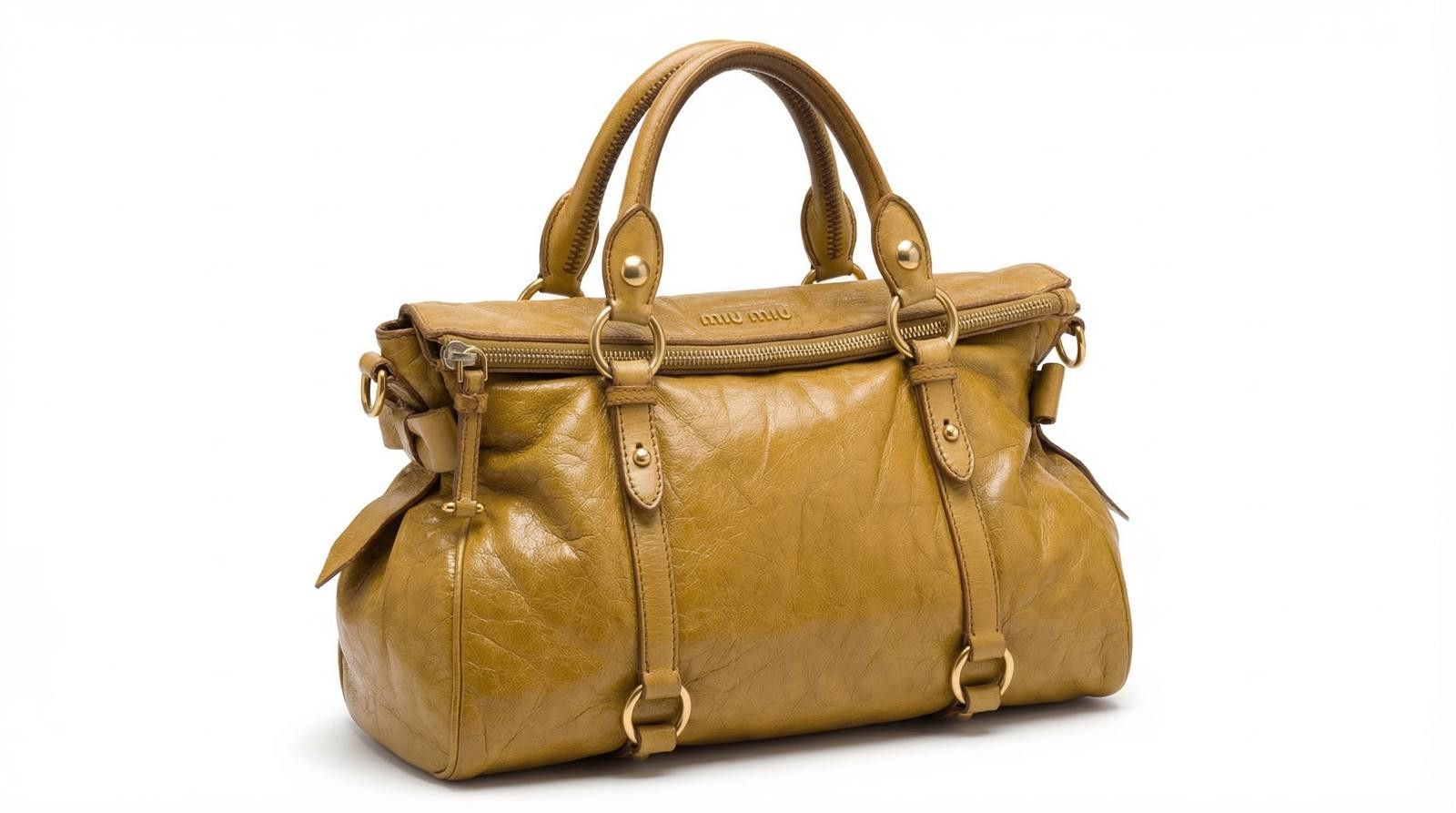 Miu Miu Miu Miu - Vitello Tan Leather Handbag Size ONE SIZE - 1 Thumbnail