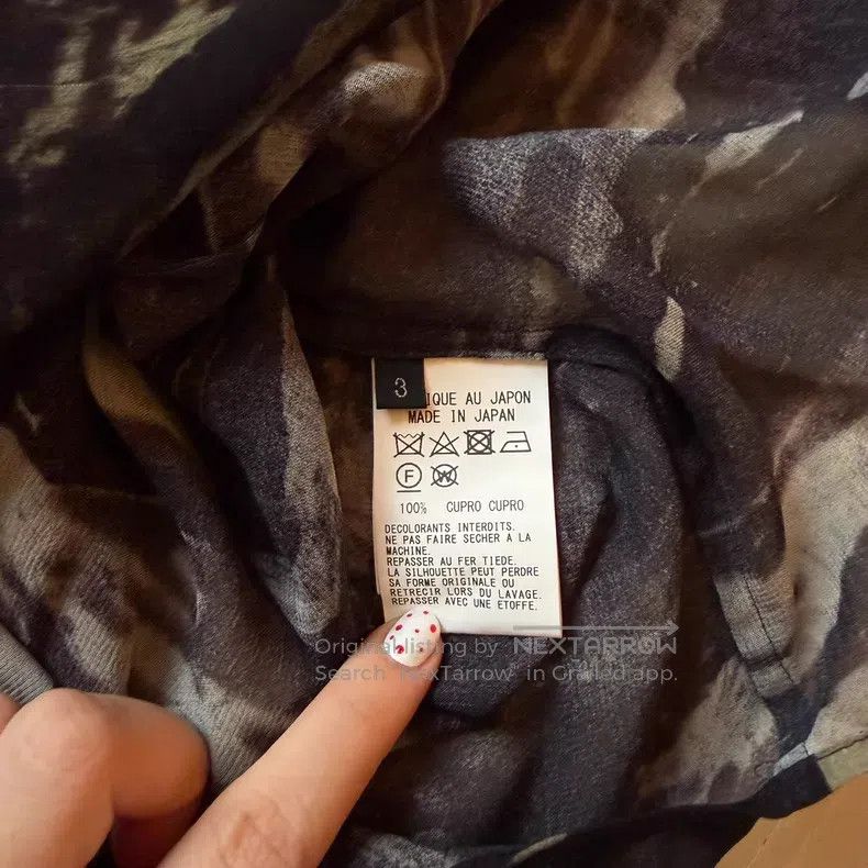 Other Yohji Yamamoto 24ss cuprammonium translucent floral shirt Size US L / EU 52-54 / 3 - 7 Thumbnail