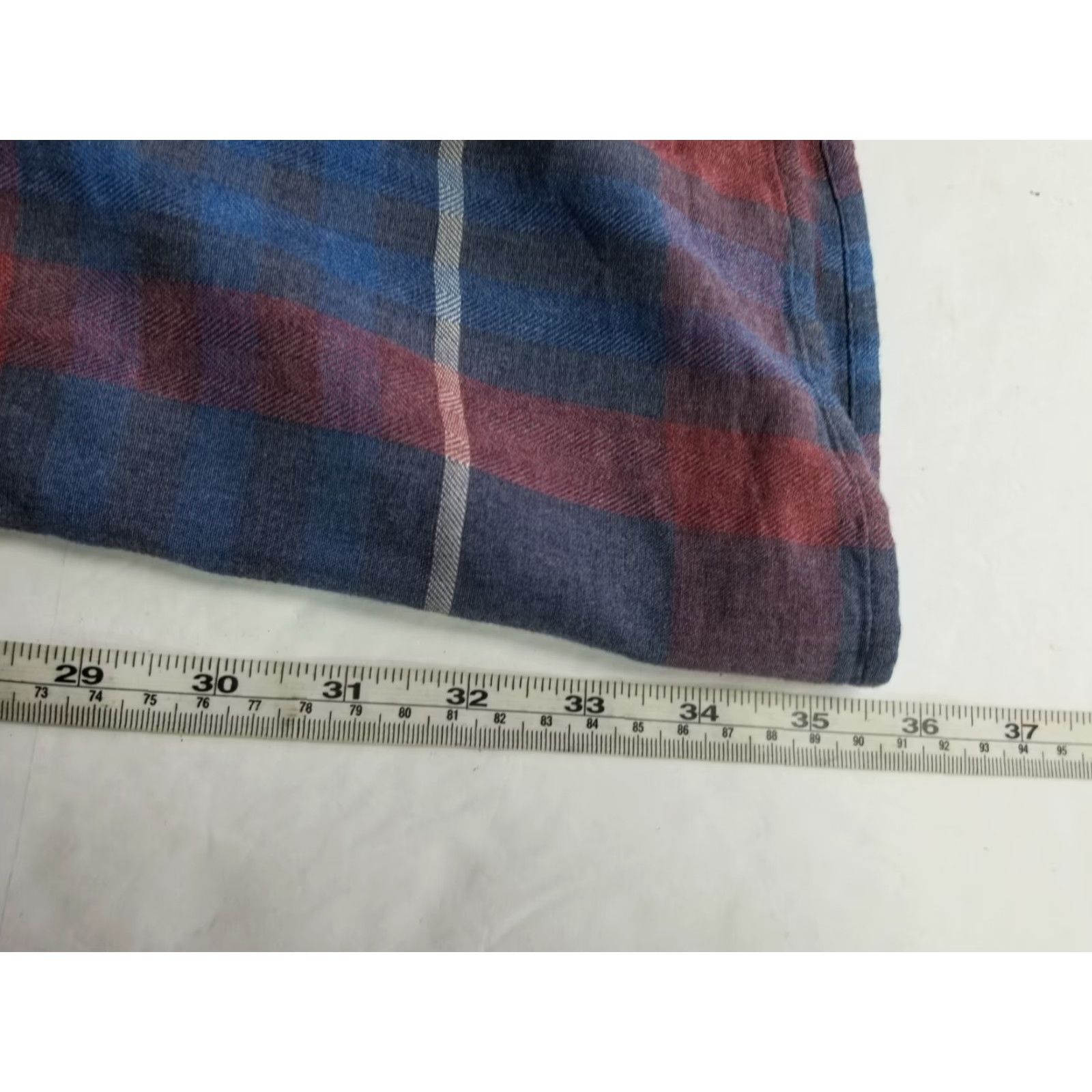 CLOT Cloth & Stone Womens XS Dress Tunic Short Sleeve V-Neck Tencel Lyocell Chambray Plaid Multicolor Roll Tab Sleeve Casual Size XS / US 0-2 / IT 36-38 - 5 Thumbnail