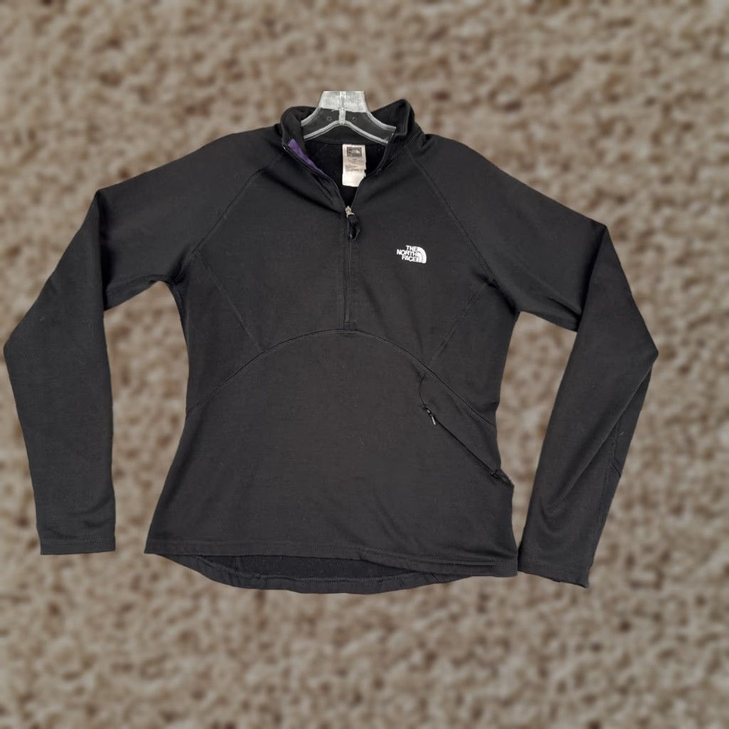The North Face The North Face Sweatshirt Woman Medium Black Polyester 1/4 Zip Long Sleeve Logo Pullover 34 in Mens Womens Boys Girls Size M / US 6-8 / IT 42-44 - 1 Thumbnail